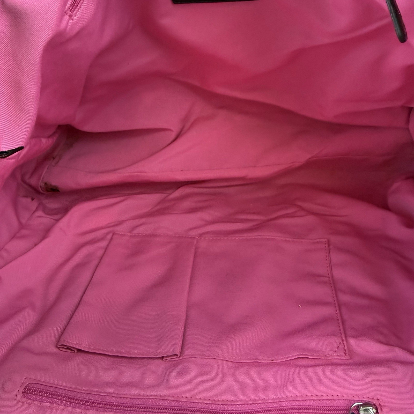 Coach Tan All Over Print Bag Pink Interior Gold Hardware Womens Purse