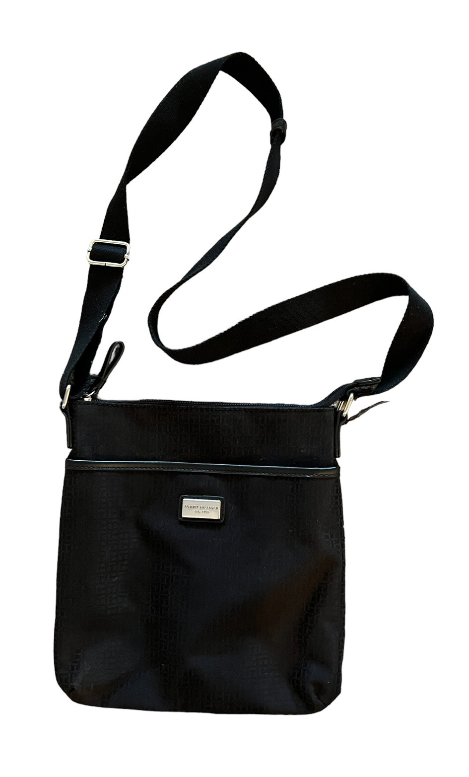 Black Tommy Hilfiger Crossbody Purse 10”x11” Handbag chic Uptown-