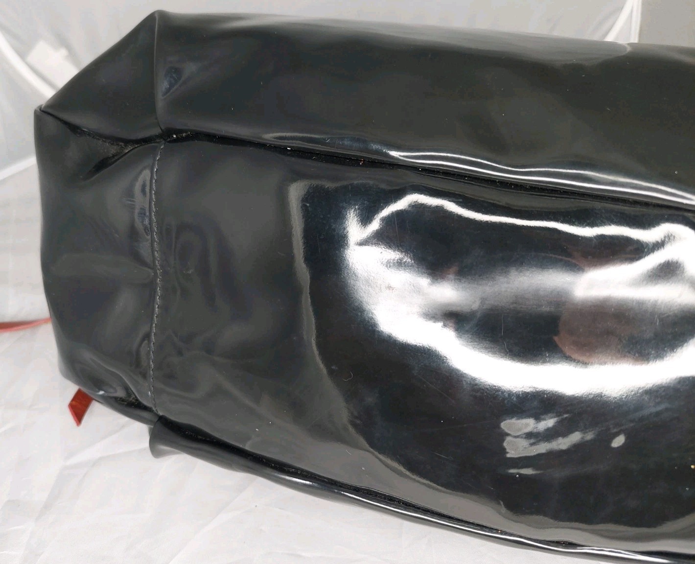 Dooney & Bourke Nina Black Patent Leather Hobo Satchel Shoulder Bag Y2K Authenti