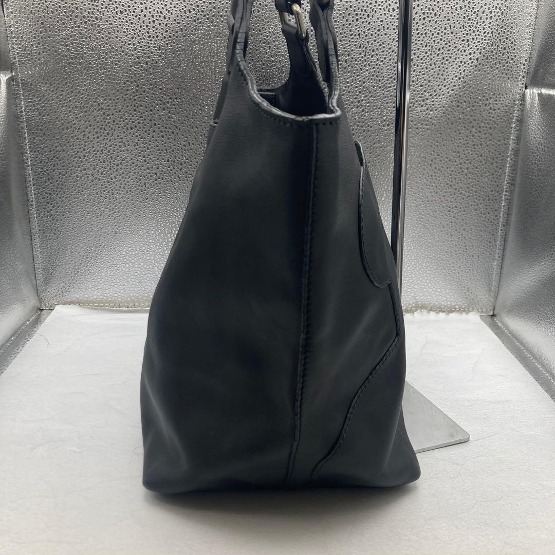 TOUS large logo tote bag all leather black Excellent condition Spacious interior