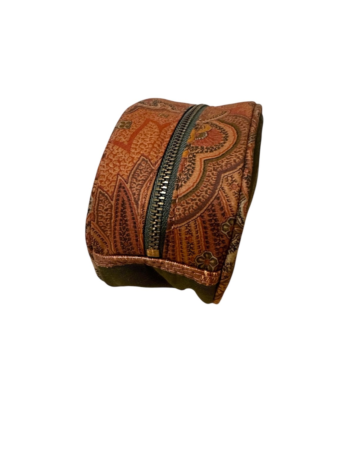 Authentic Etoro mini cosmetic green pouch paisley pattern