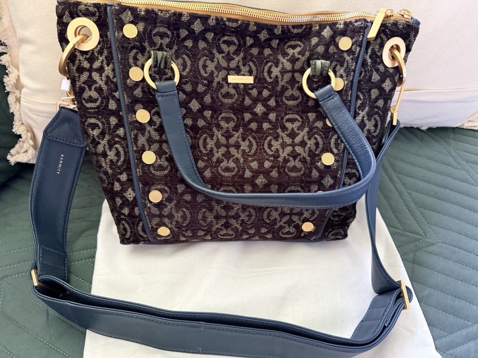 Hammitt Daniel Medium Antique Atelier Tapestry Satchel Crossbody Bag