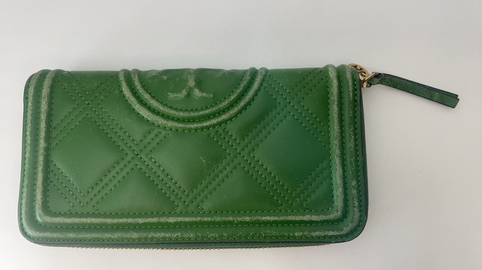 Tory Burch Women Leather Green Long Wallet 20 X 11 cm / 10.5 X 4.1 Inch