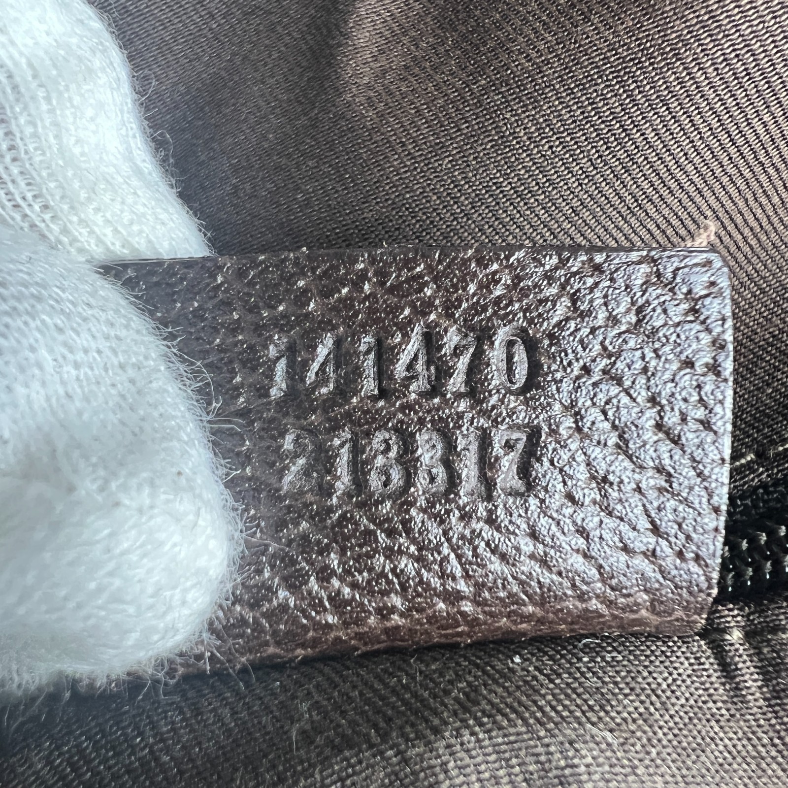 Gucci GG Canvas Tote Bag 141470 Brown Leather Shoulder Bag From Japan Authentic