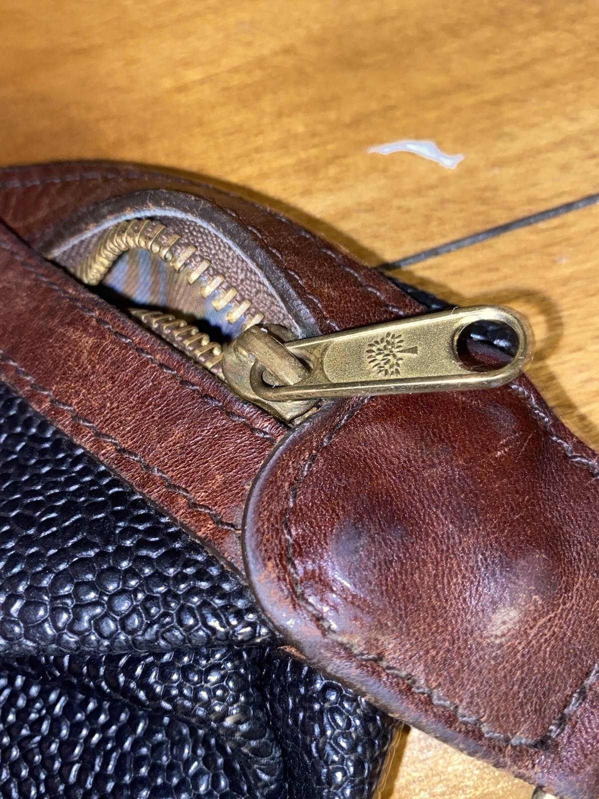 Mulberry Scotchgrain Pebbled Heritage Crossbody Clipper