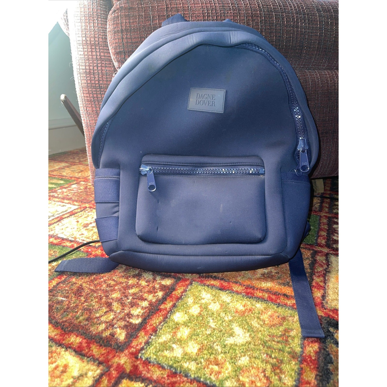 Dagne Dover Dakota Neoprene Backpack Navy Blue Large Travel School Laptop Bag