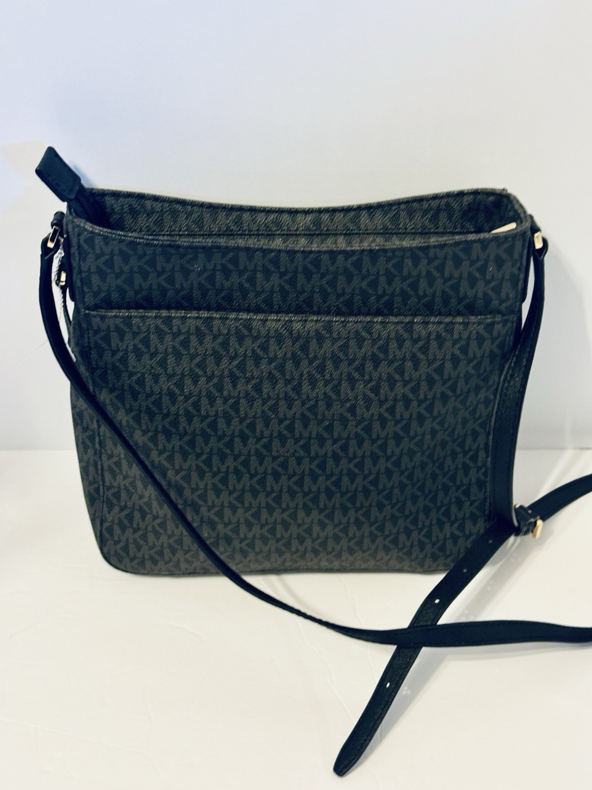 Michael Kors Tote Jet Set Medium Gray Tote Signature Leather NWT