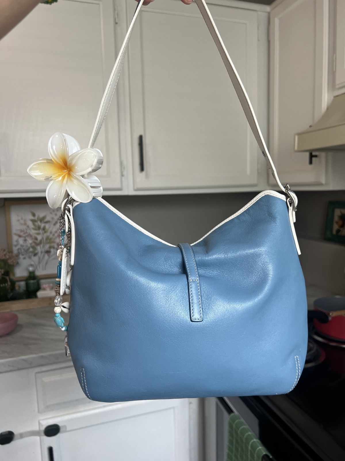 Blue Coach bag