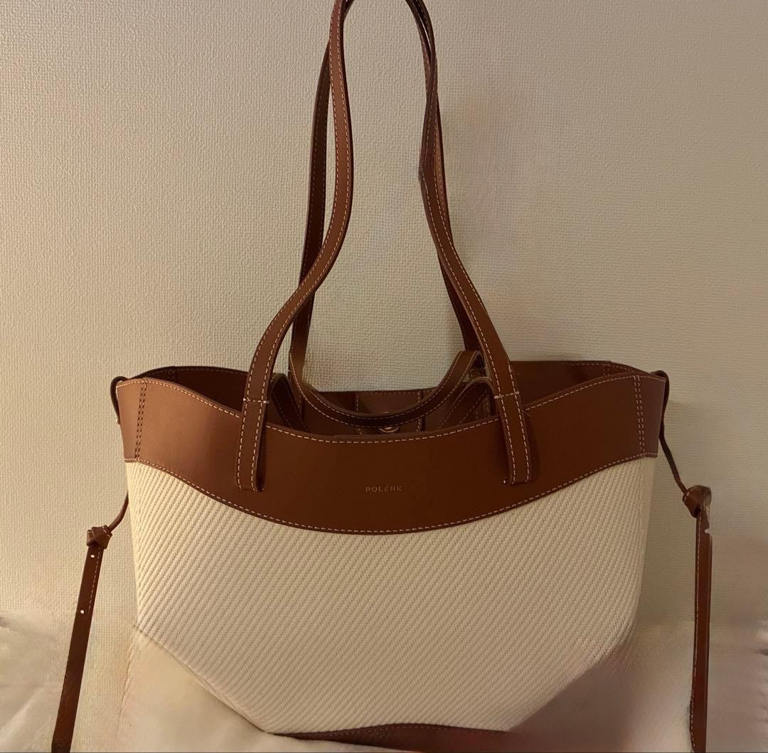 POLENE Cyme Mini Tisse Cognac