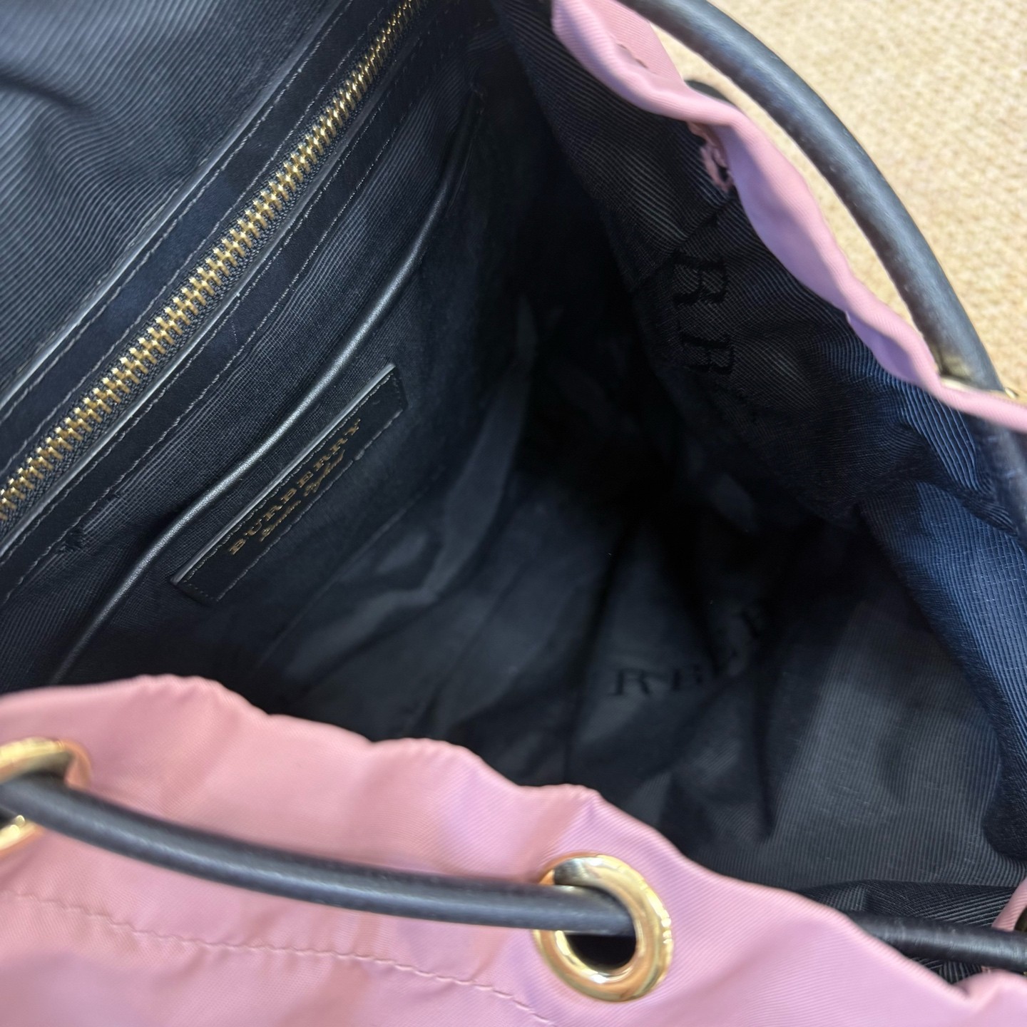 Burberry Classic Series Medium Pink Leather Backpack Duty Paid
