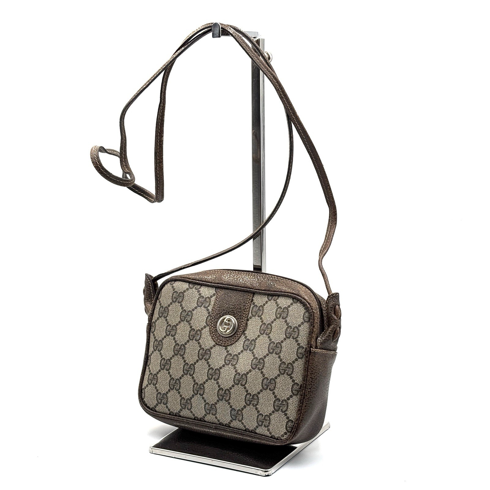 Gucci Shoulder Bag Crossbody purse PVC Leather Authentic