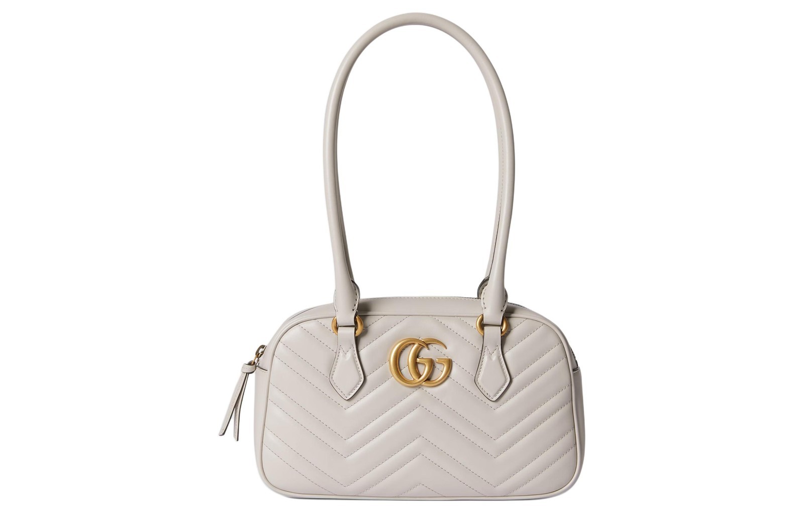 GUCCI Shoulder Bags Leather Gray Women 10.0 x 2.5 x 6.0 in