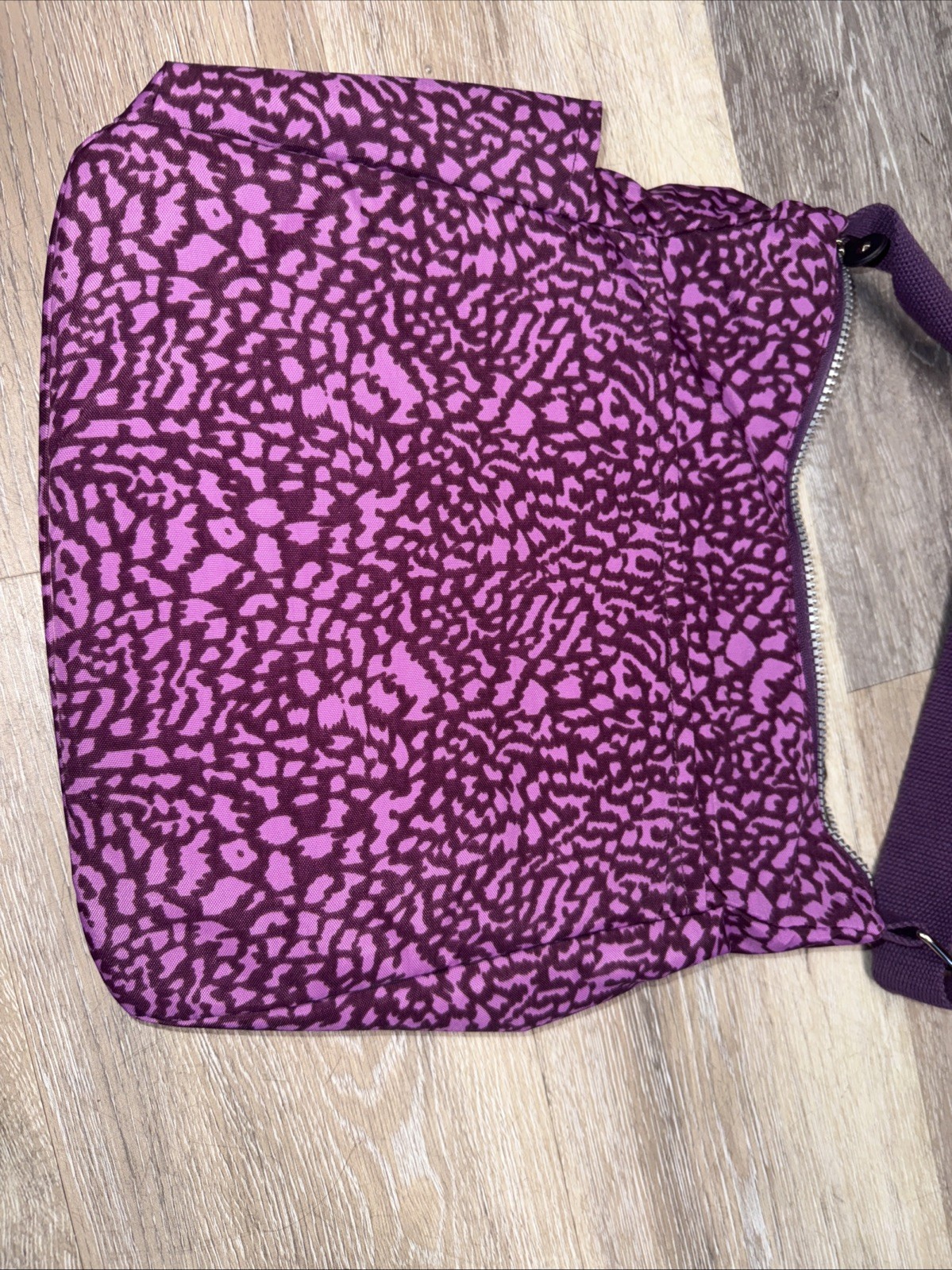Mhcnll Purple Mix Crossbody Mix Print Size 12H X 12L Zipper pockets