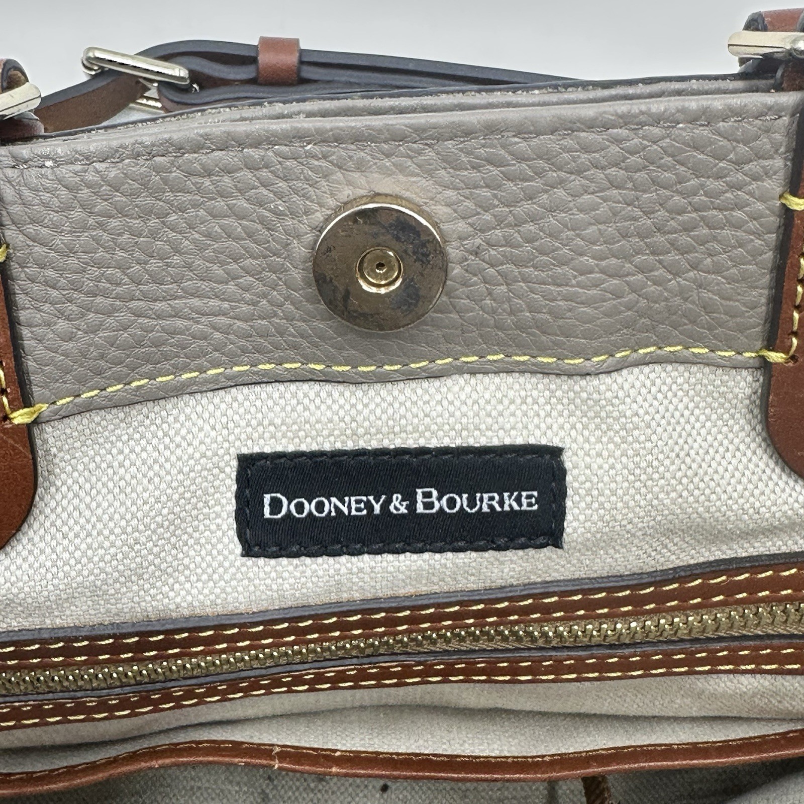 Dooney & Bourke Pebble Grain Medium/large Zip Barlow Purse In Elephant Nice