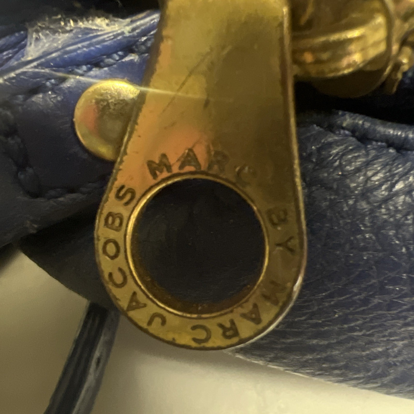 Marc by Marc Jacobs Too Hot to Handle Bentley Tote Blue Leather Slouchy Hobo