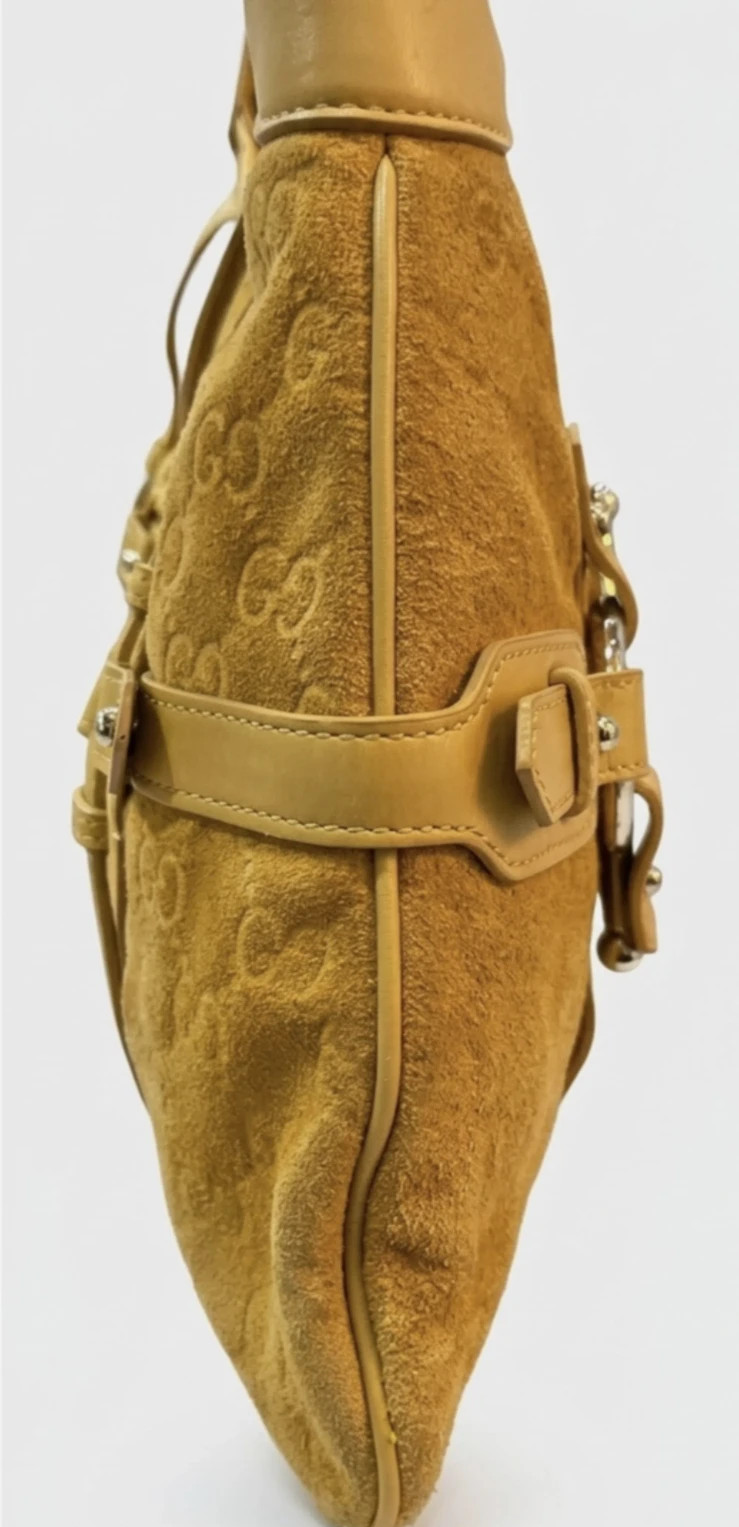 GUCCI 85TH ANNIVERSARY SUEDE GUCCISSIMA HANDBAG PRE-OWNED
