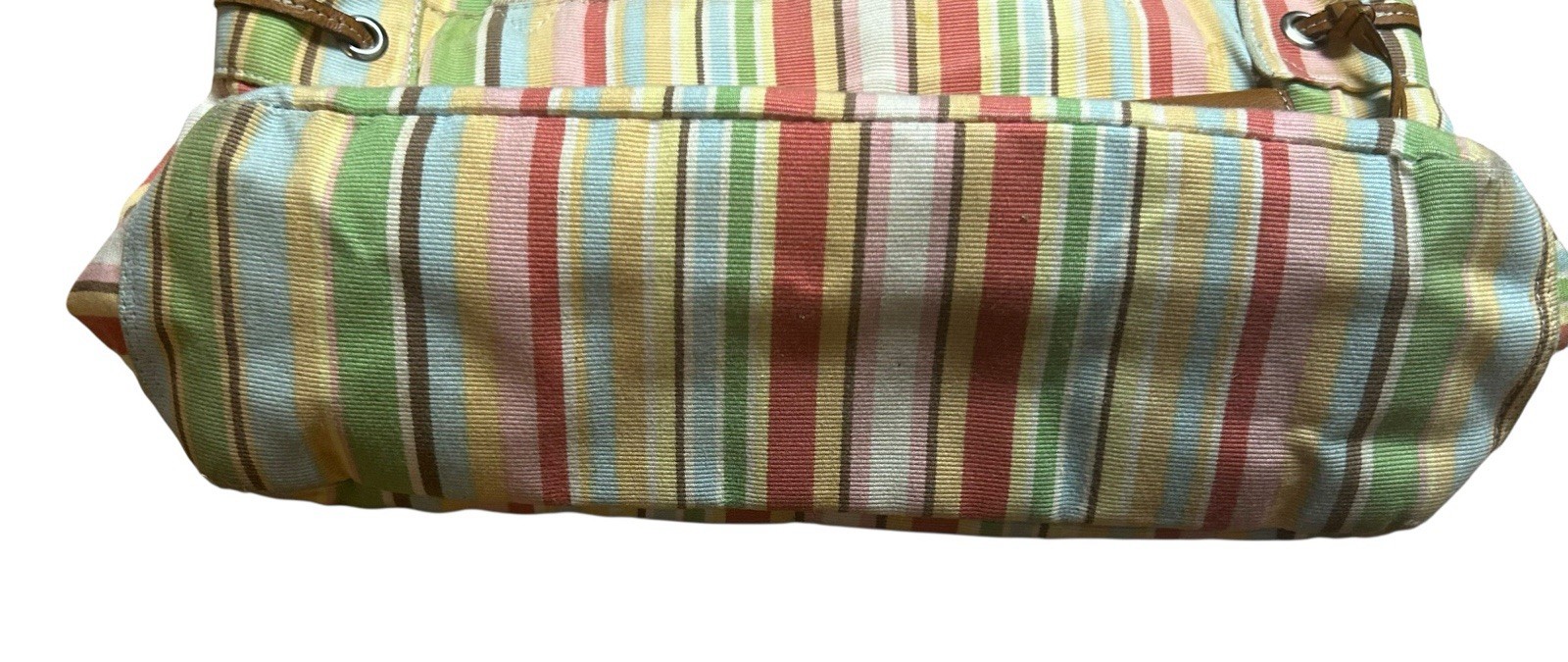 Vintage Fossil 1954 Canvas Striped Purse Women’s Shoulder Hand Bag Multicolor