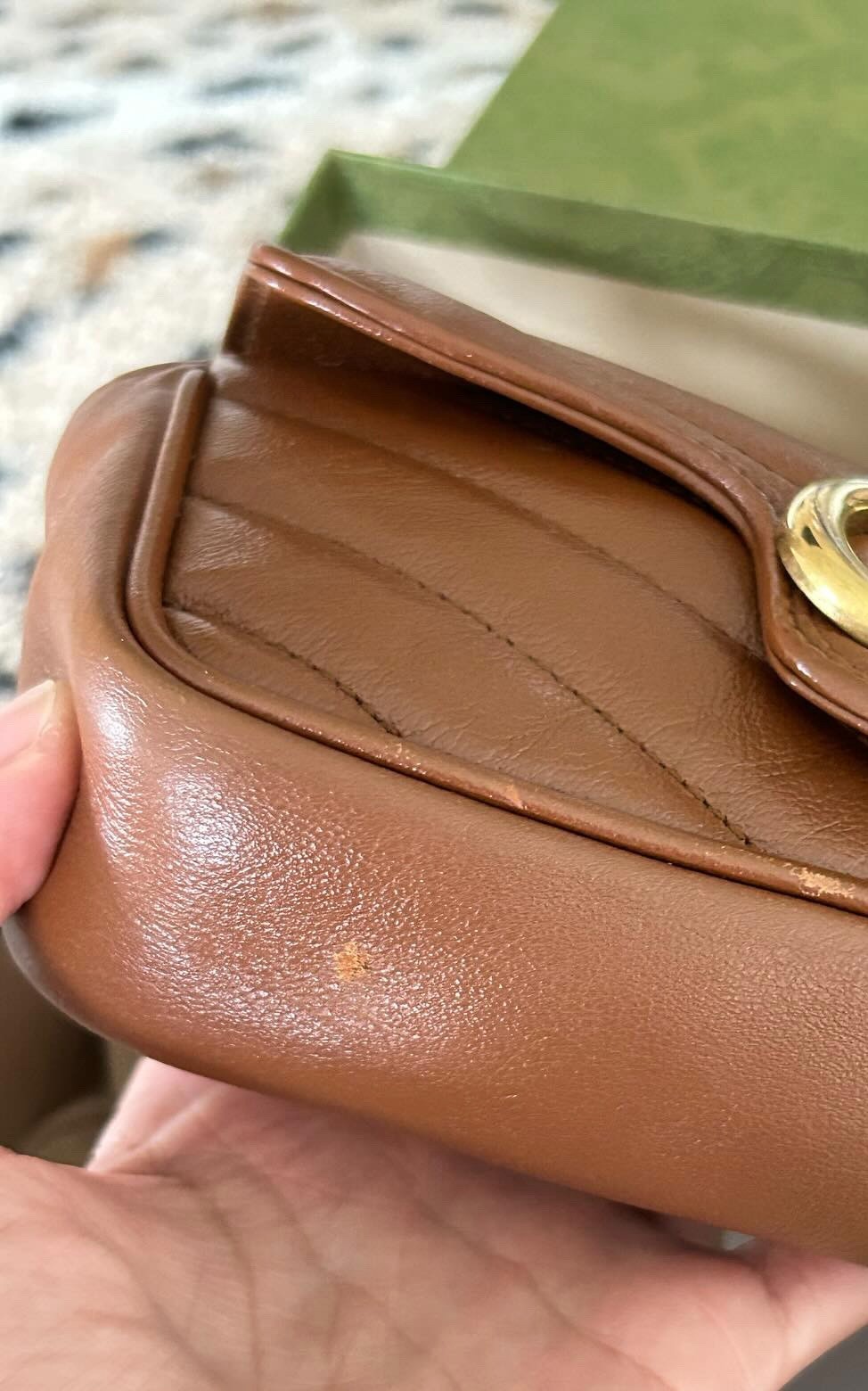 Gucci GG Marmont Matelasse Crossbody Mini Brown/Tan Leather/Suede