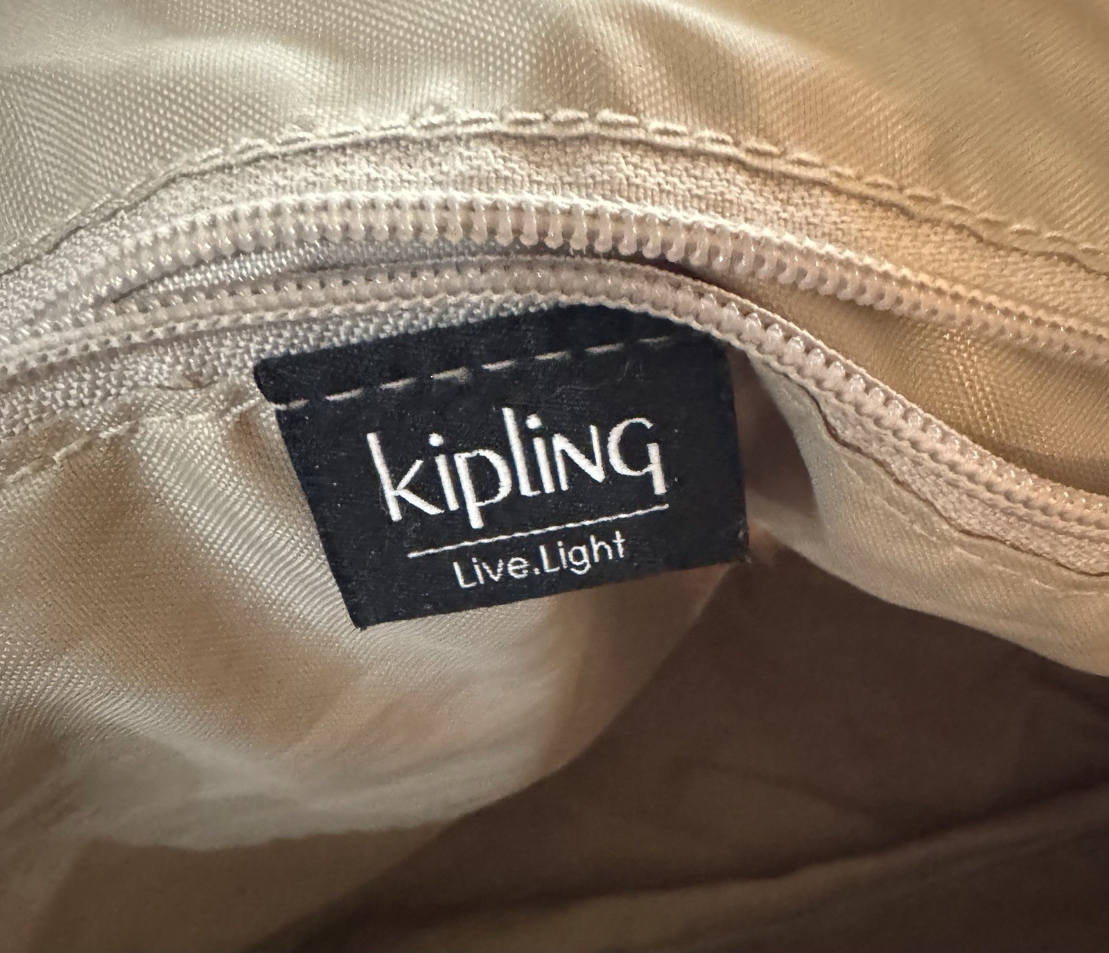 Kipling Pink Rose Gold Metallic Crossbody Purse Nylon Bag ( Missing Strap)