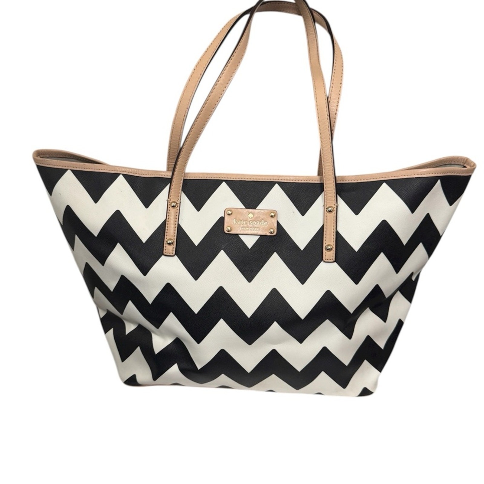 Kate Spade Zigzag Black and White Tote