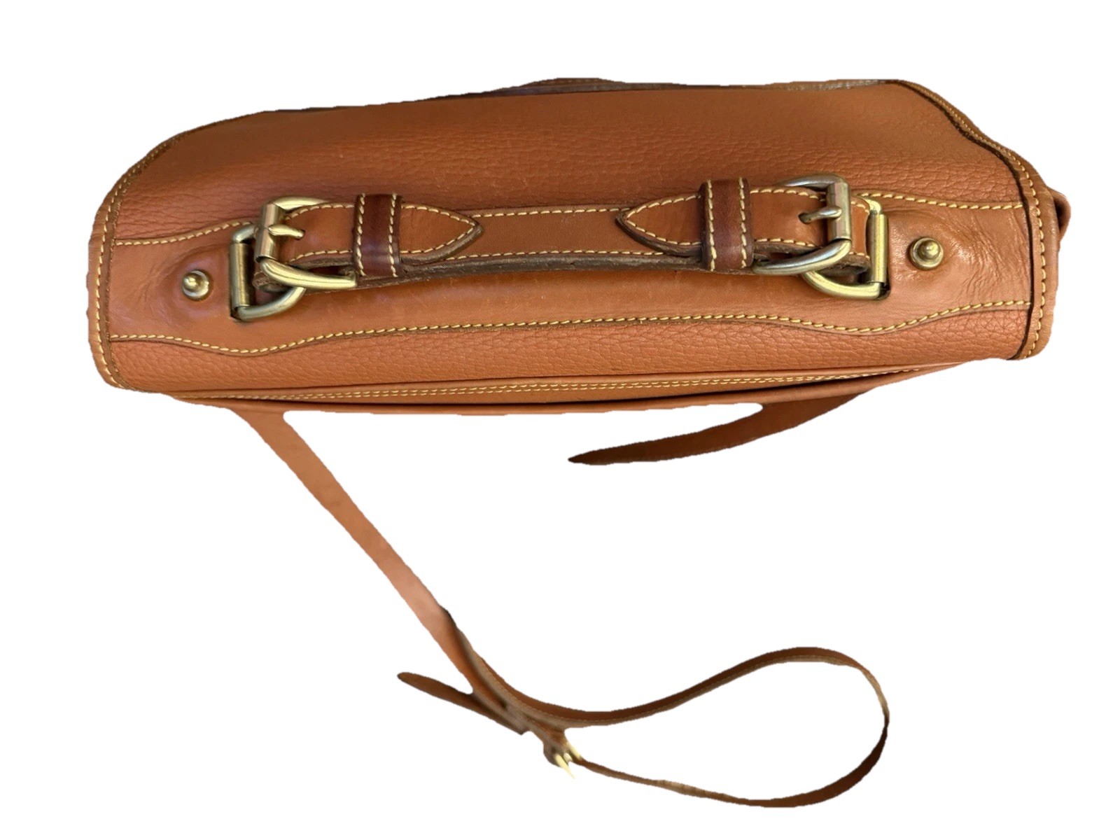 Dooney & Bourke Brown Pebbled Leather Cross Body Handbag Purse & Wallet