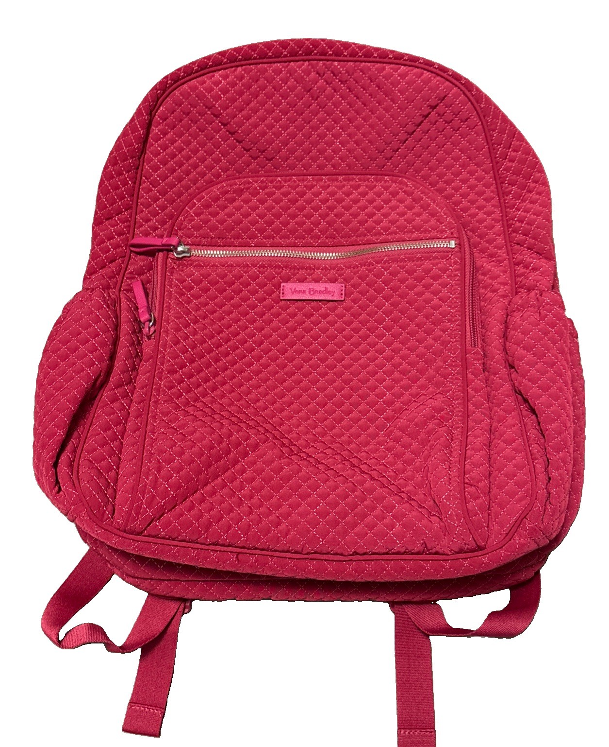 Vera Bradley Campus Backpack,Quilted,Pink/Rose,Microfiber,Lightweight,2018,EUC.