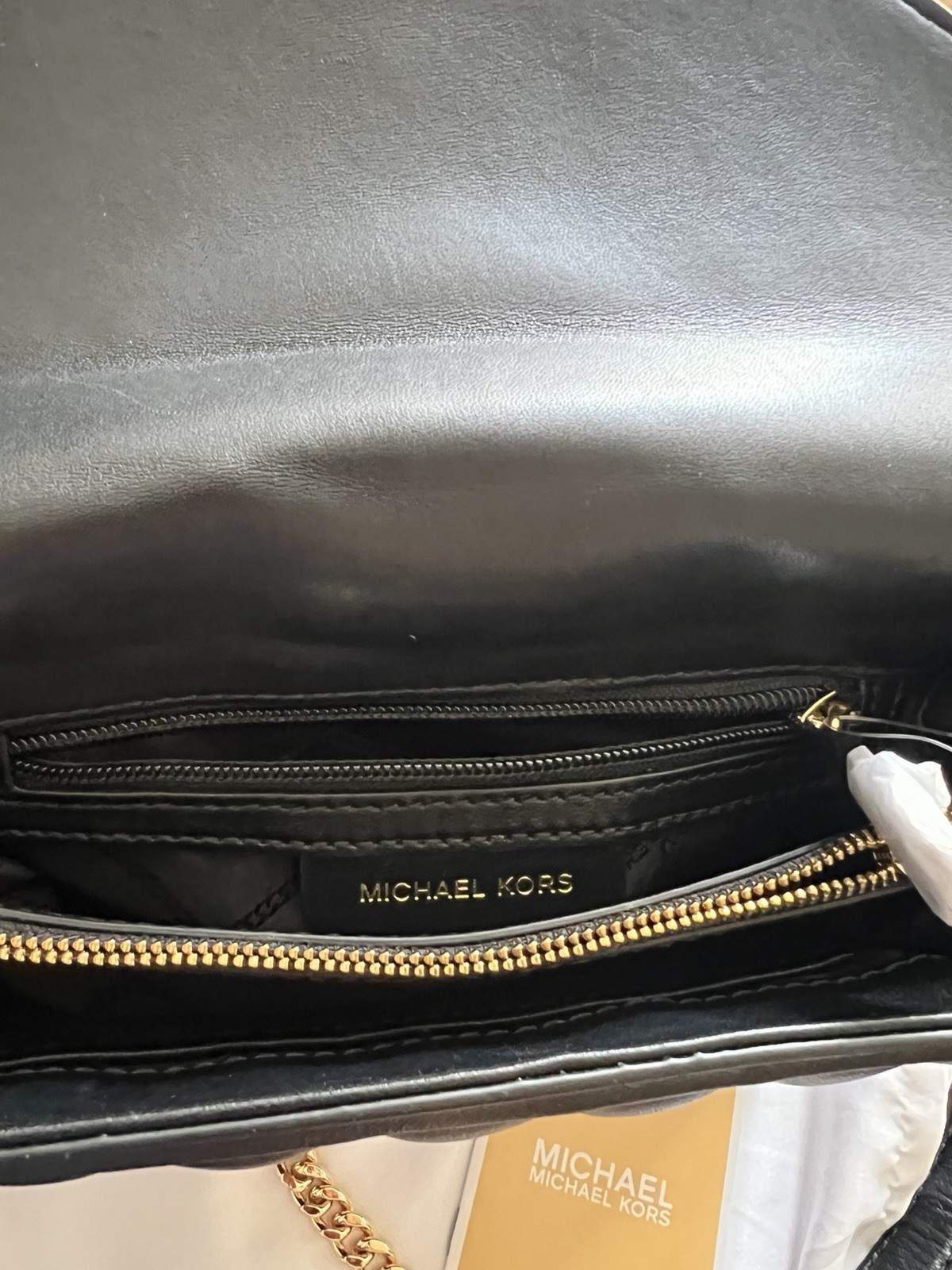 Michael Kors Whitney Medium Black Quilted Leather Shoulder Bag