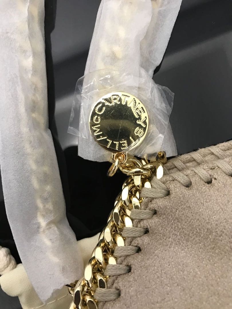 Stella McCartney Falabella Tiny Tote 2Way Chain Shoulder Bag Beige