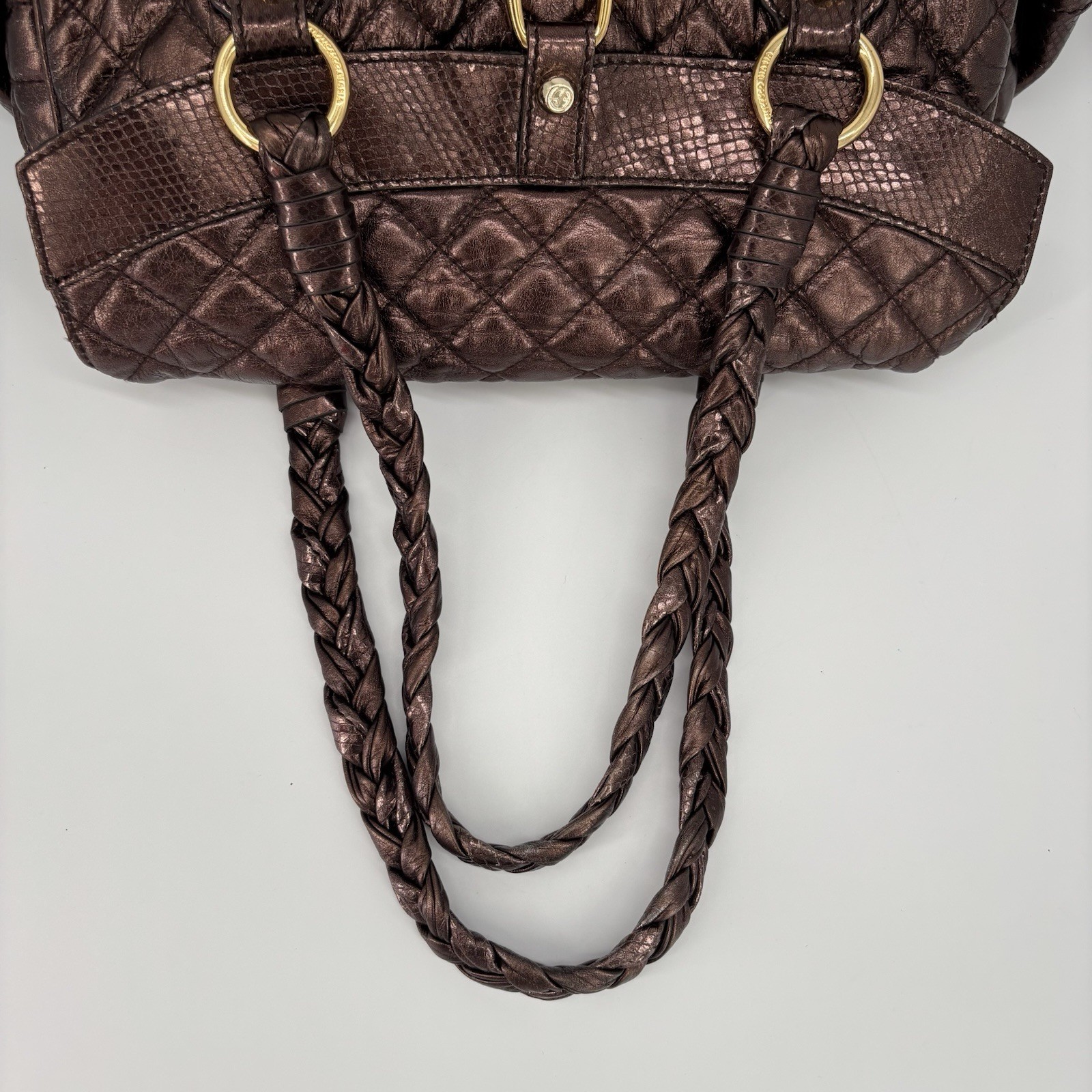 FRANCESCO BIASIA Handbag Tote Secret Love Quilted Y2K Authentic From Japan