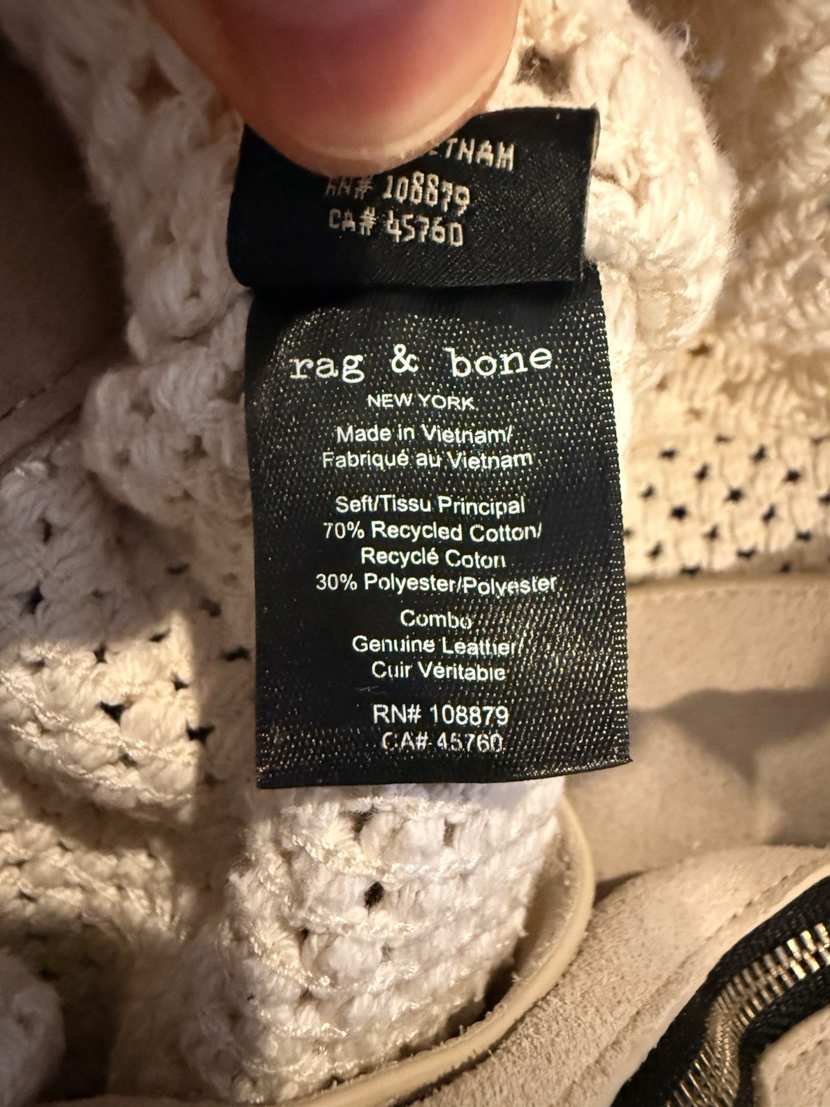 Rag & Bone Summer Passenger Tote Natural Net, Beige