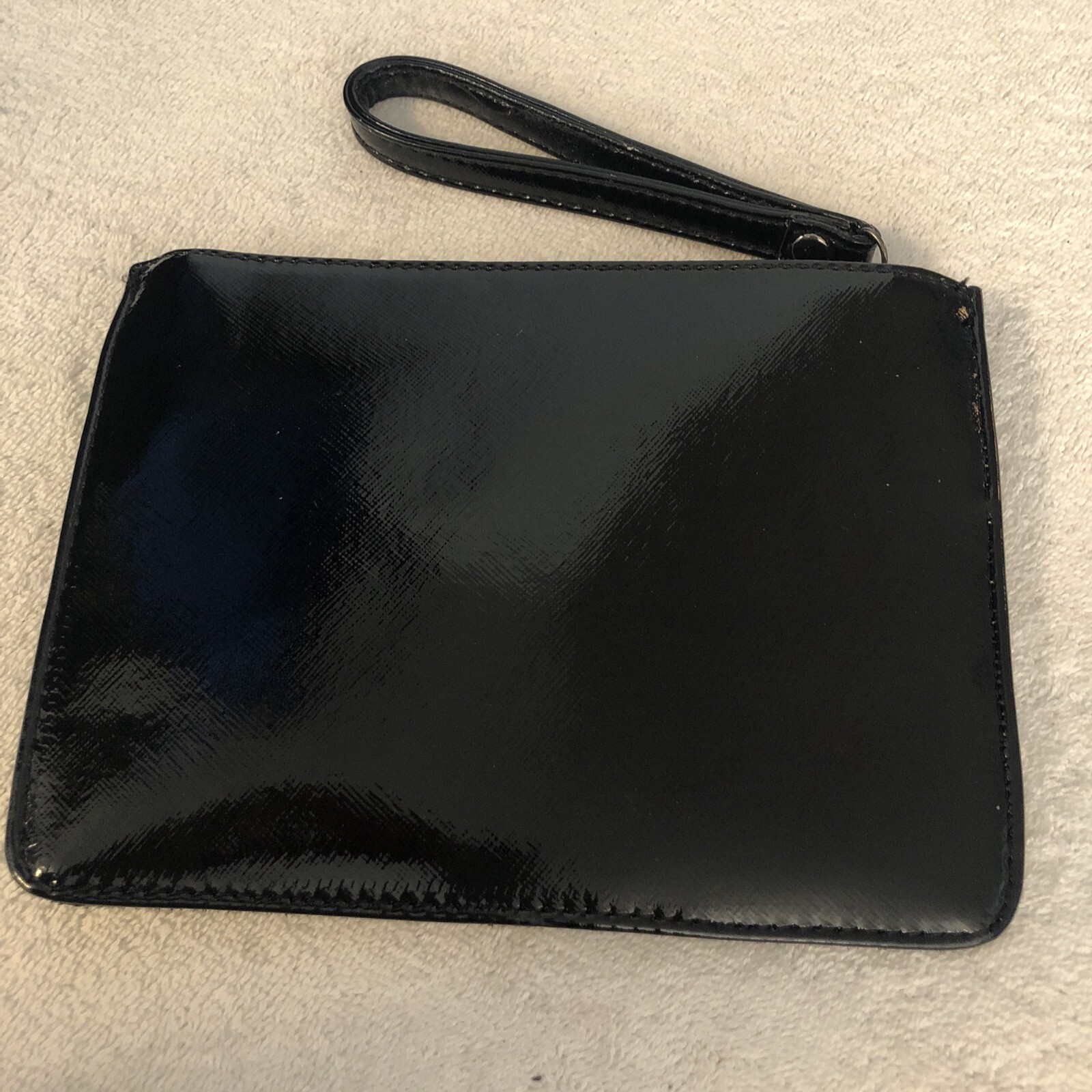Poverty Flats Snake Print Patent Wristlet NWT