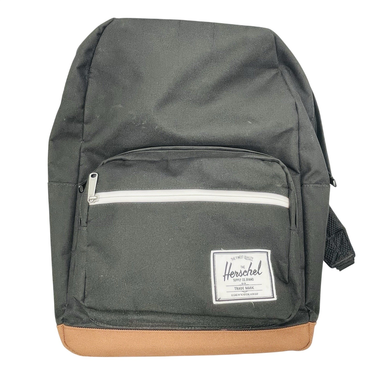 EUC Herschel Pop Quiz Backpack Black/Tan School Travel Carry On Utility Large