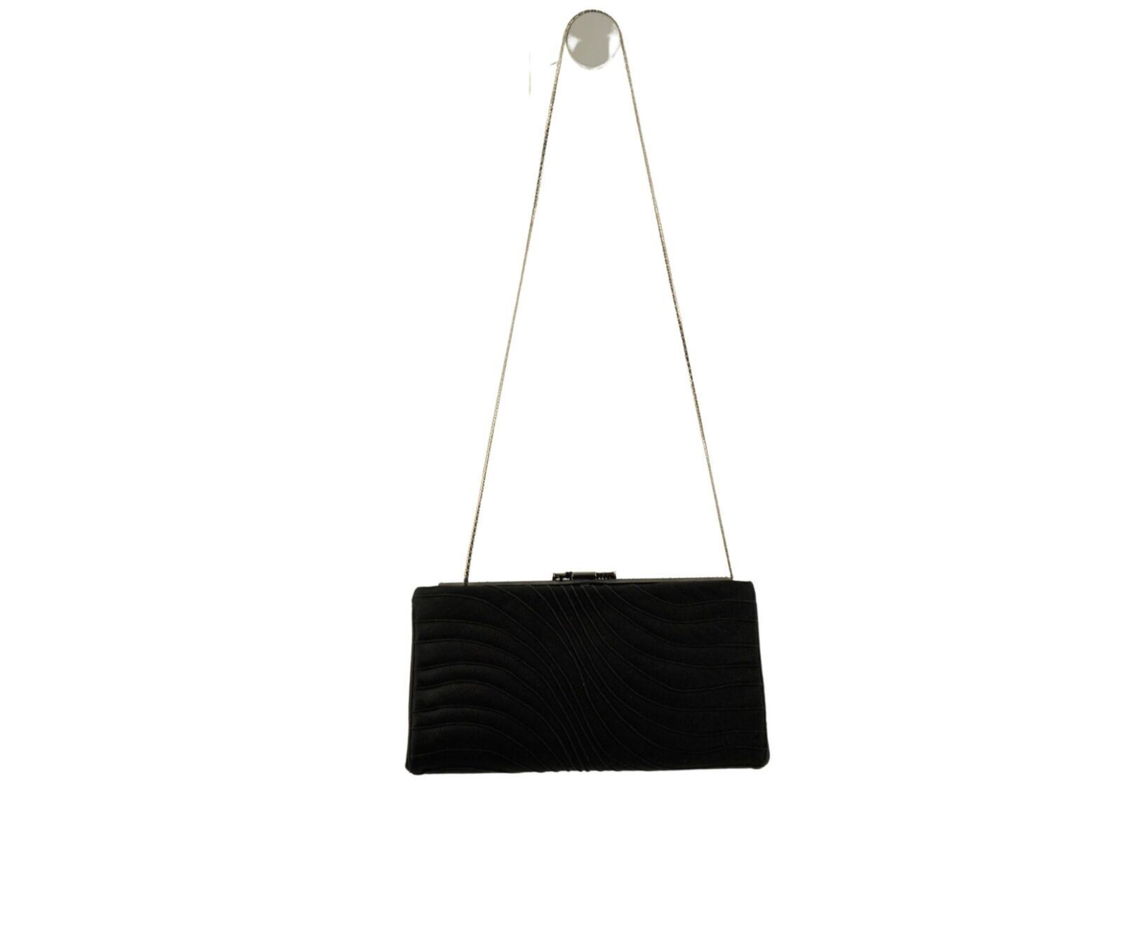 Judith Lieber Black Evening Bag with Silver Toned Chain – Free Shipping USA