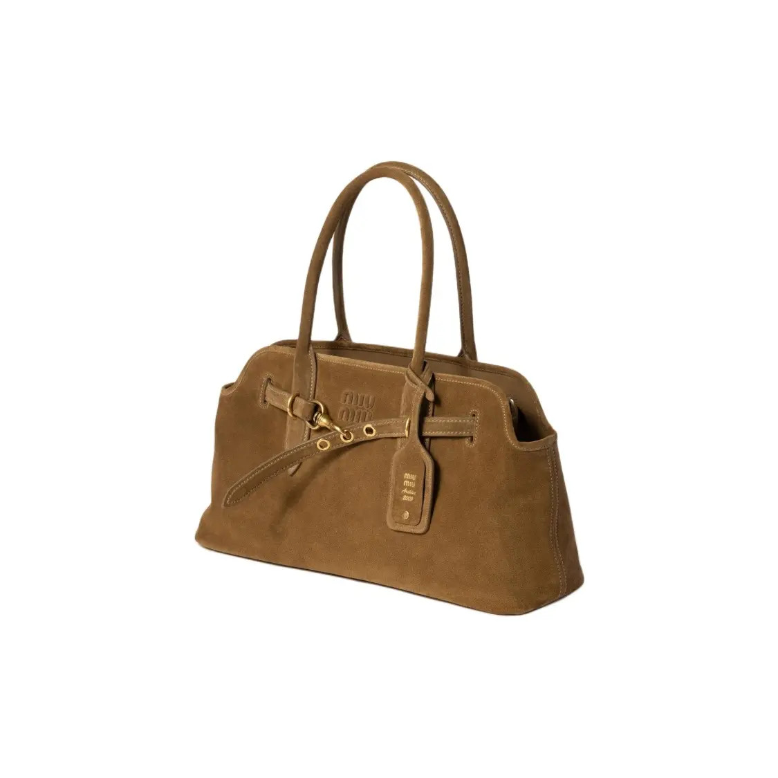 MIU MIU Aventure Embossed Letter Logo Handbag Women’s 17.3×5.7×8.8 in