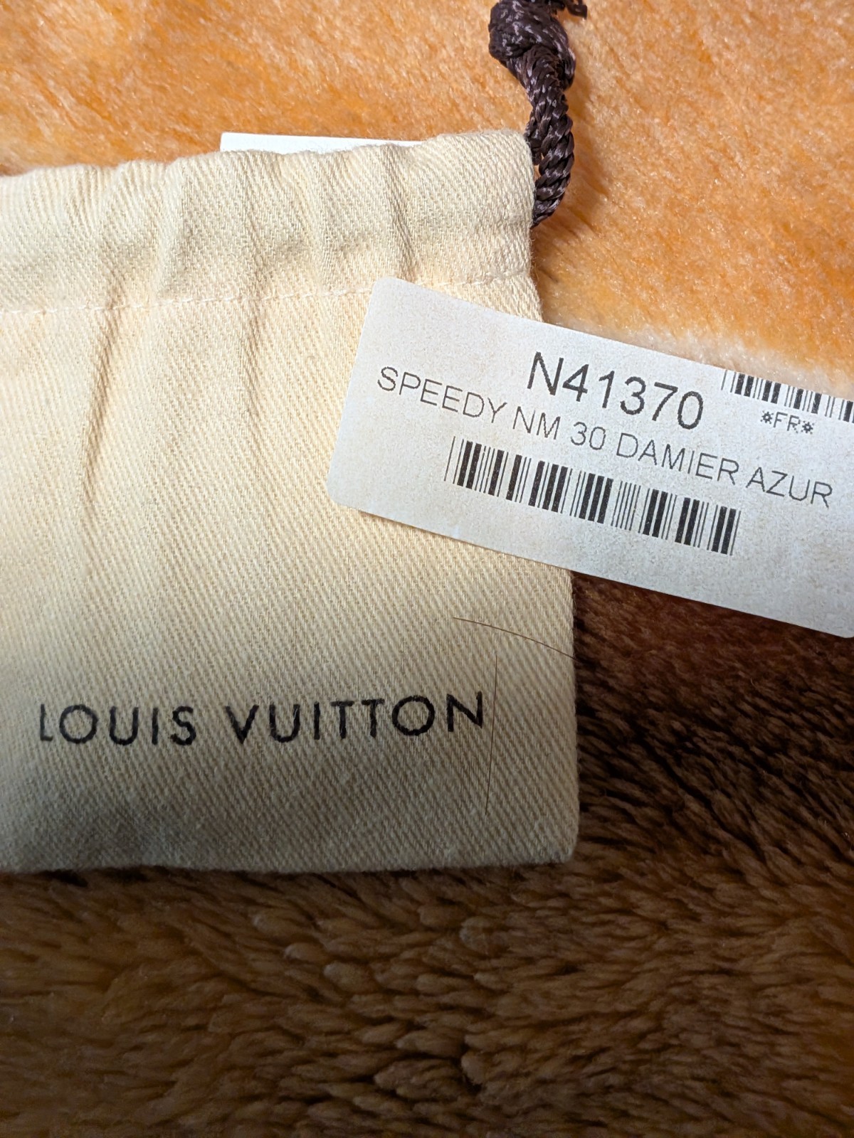 Loui Vuitton Speedy 30 Damier Azur,Top Handle Satchel Zip w/ Dust Bag,