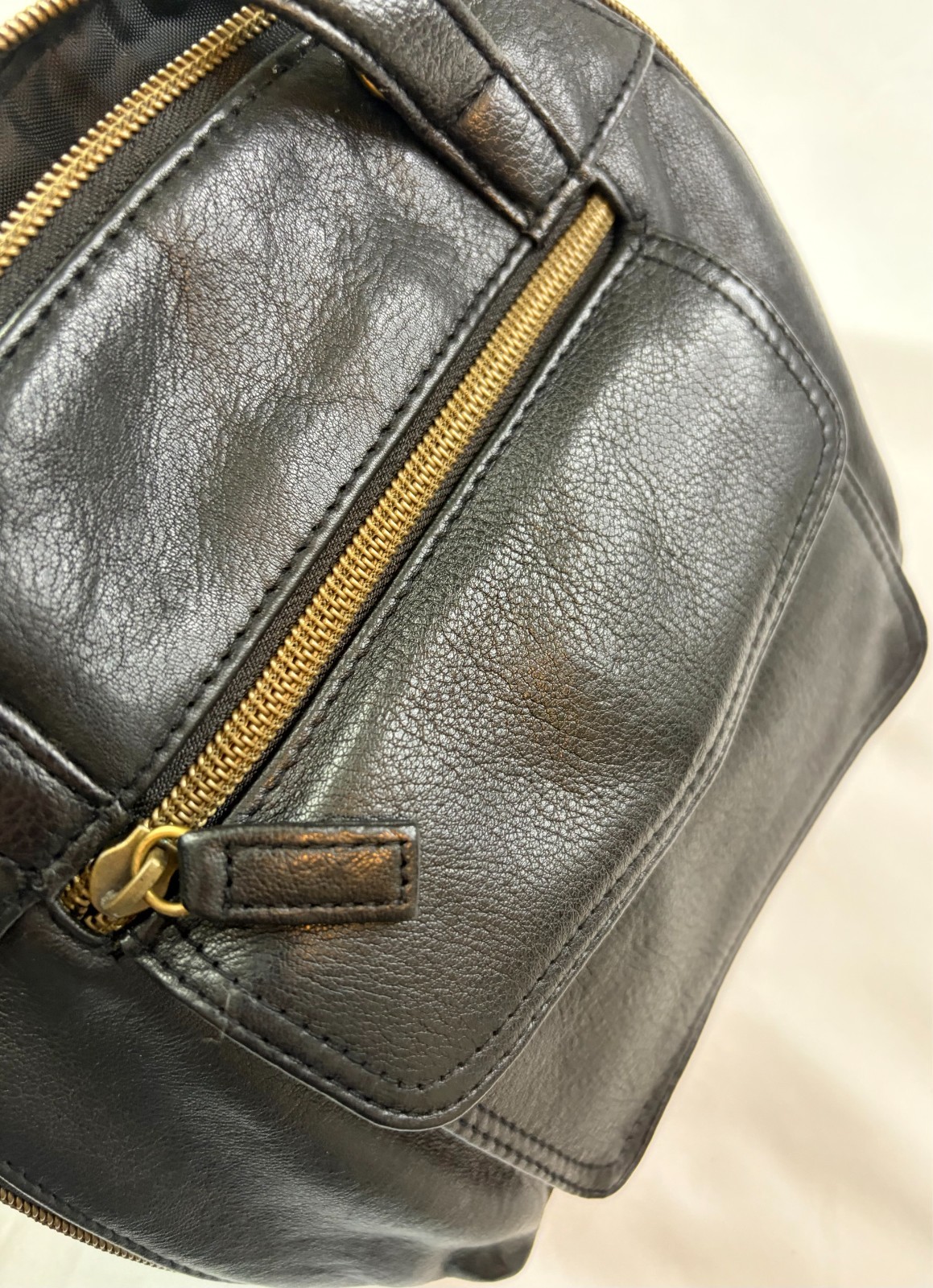 Valerie Stevens Black Leather Mini Satchel Crossbody Purse Top Handle Bag
