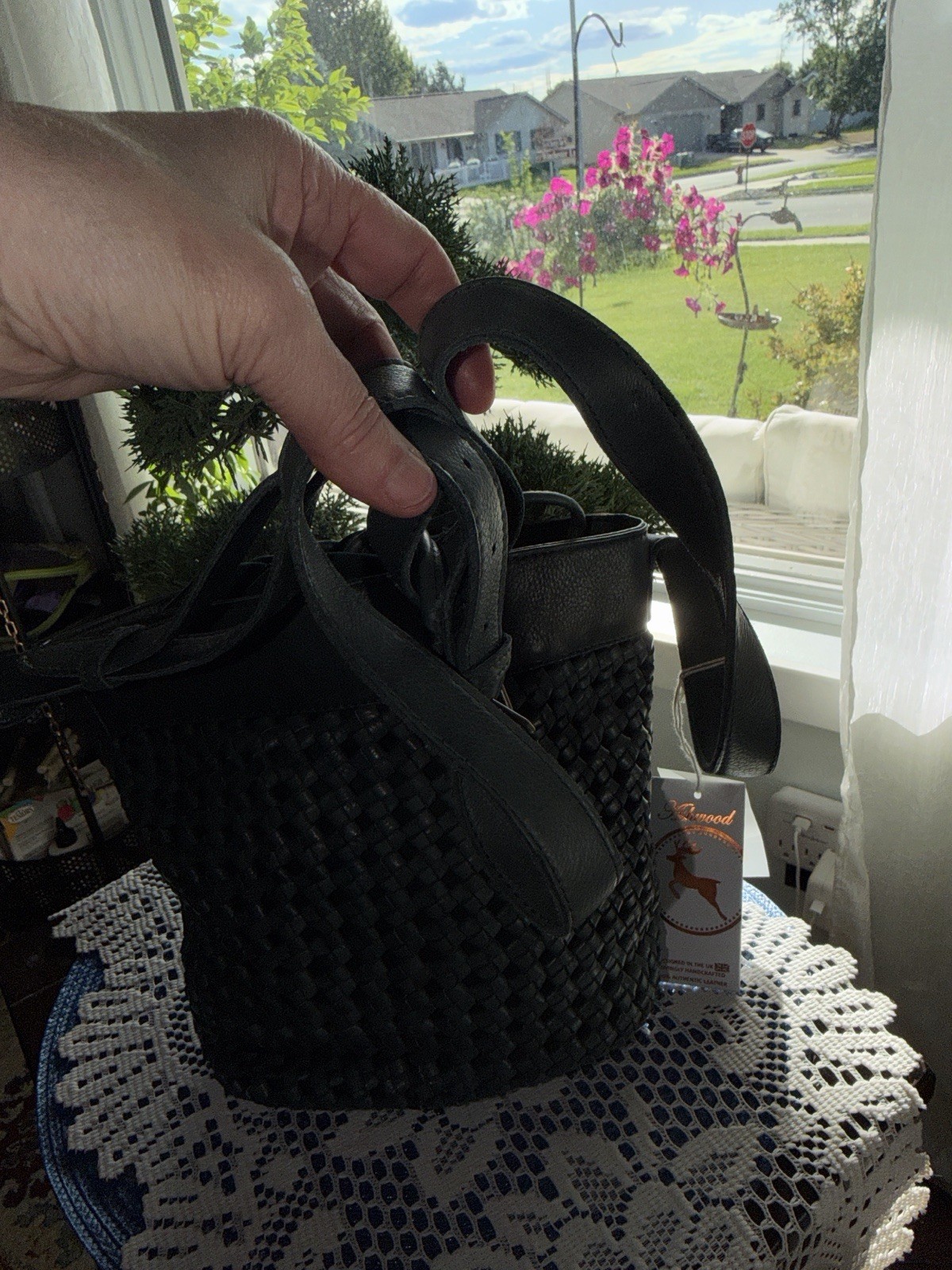 Ashwood Green Bucket Bag Drawstring, Detachable Strap Inner Pockets Bronze