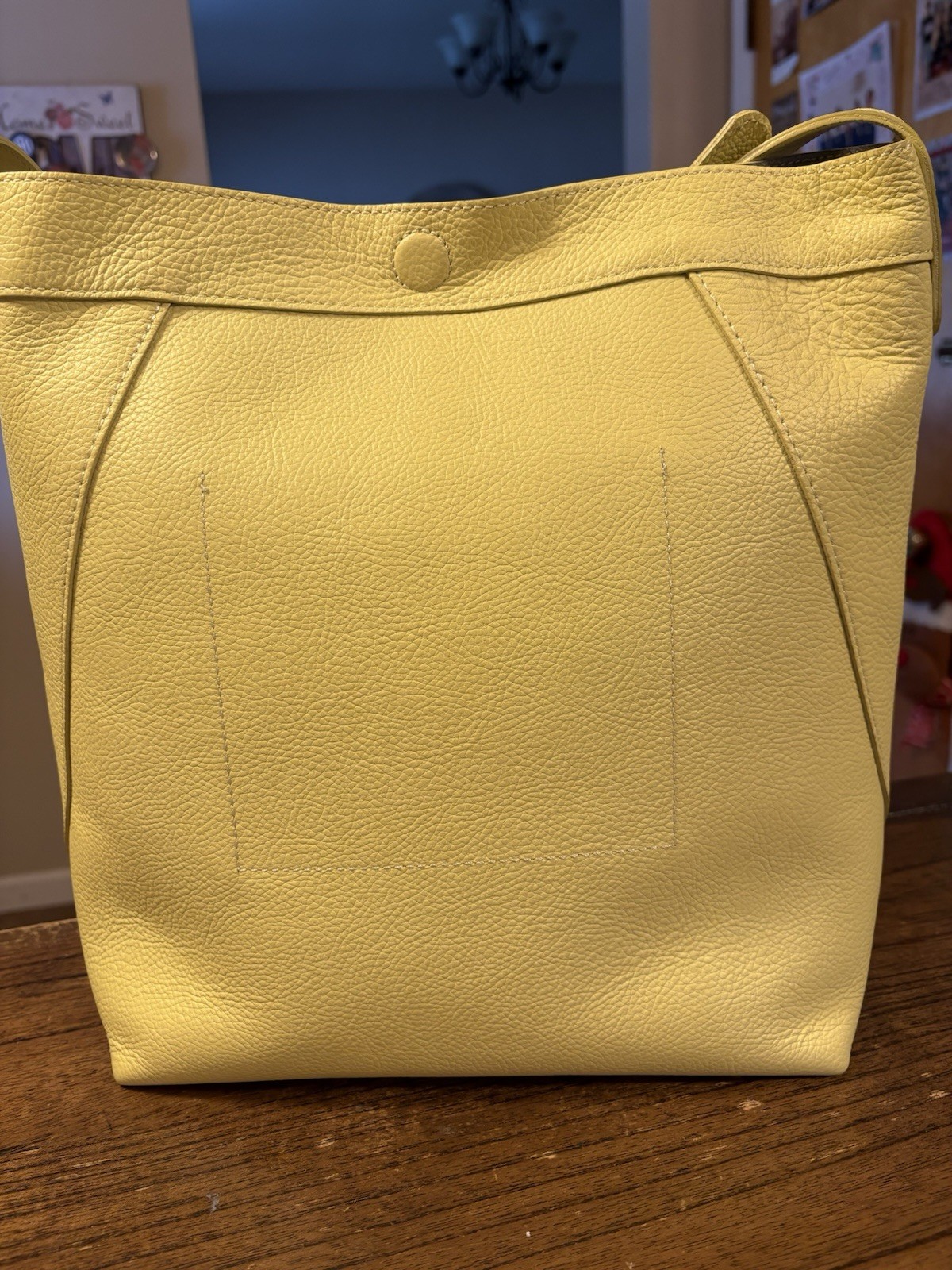 Isaac Mizrahi Live! Bridgehampton Leather Hobo Bag Citron With Dust Bag