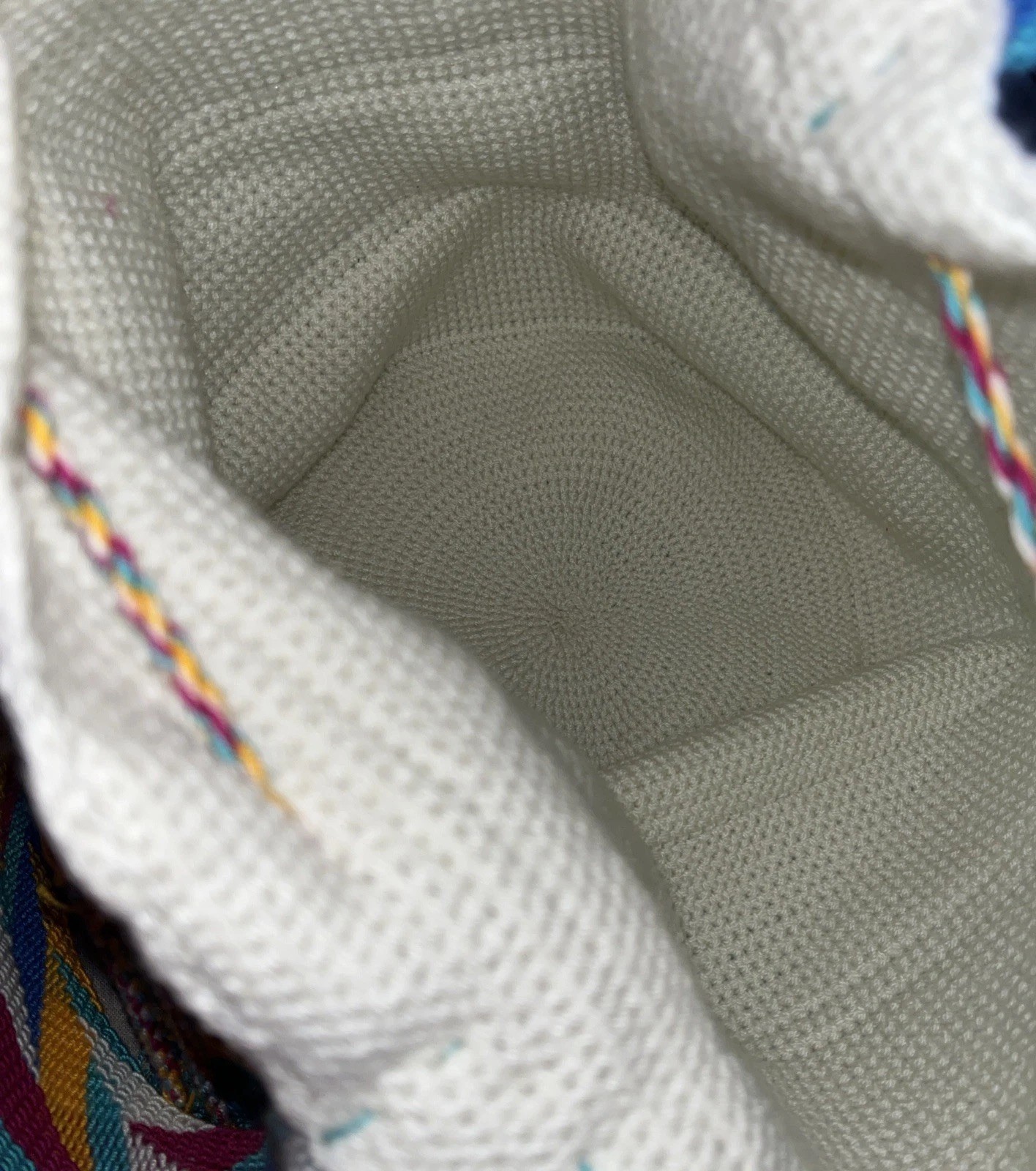 Ivory Woven Neon Tassel Bucket Thick Shoulder Bag Pink Blue Yellow Purple