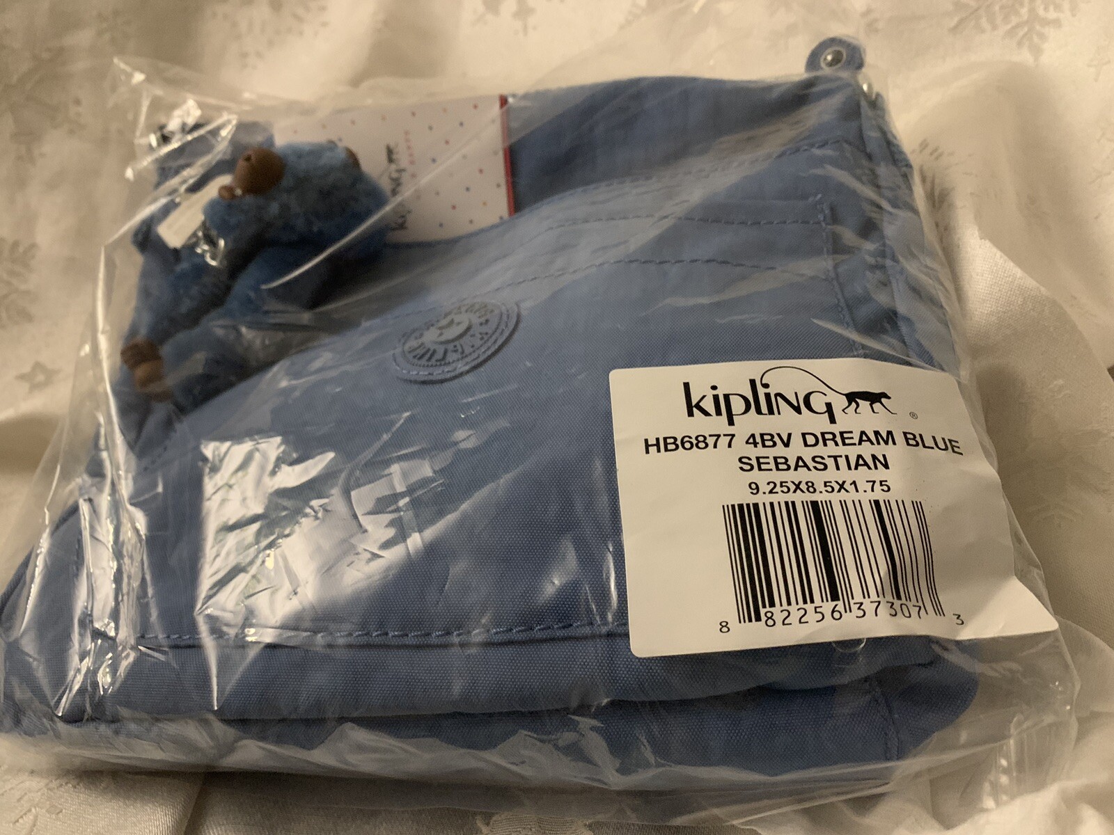 NEW Kipling HB6877 Small Sebastian Dream Blue CrossBody Bag 9.25×8.5×1.75