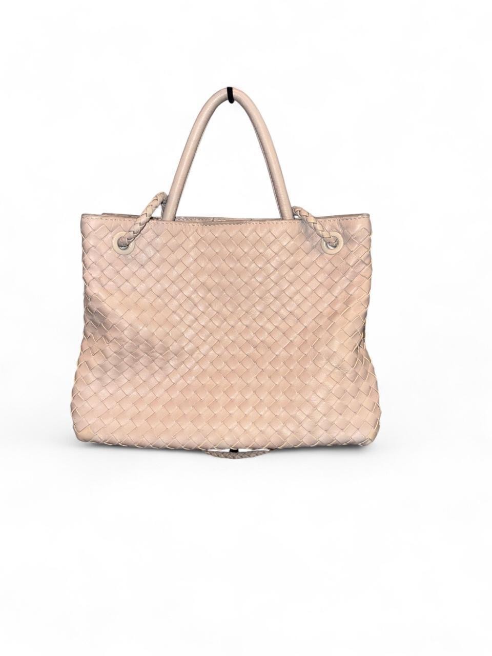 QUINCE ROMY HANDWOVEN LEATHER SATCHEL LARGE TAUPE CROSSBODY BAG see flaws