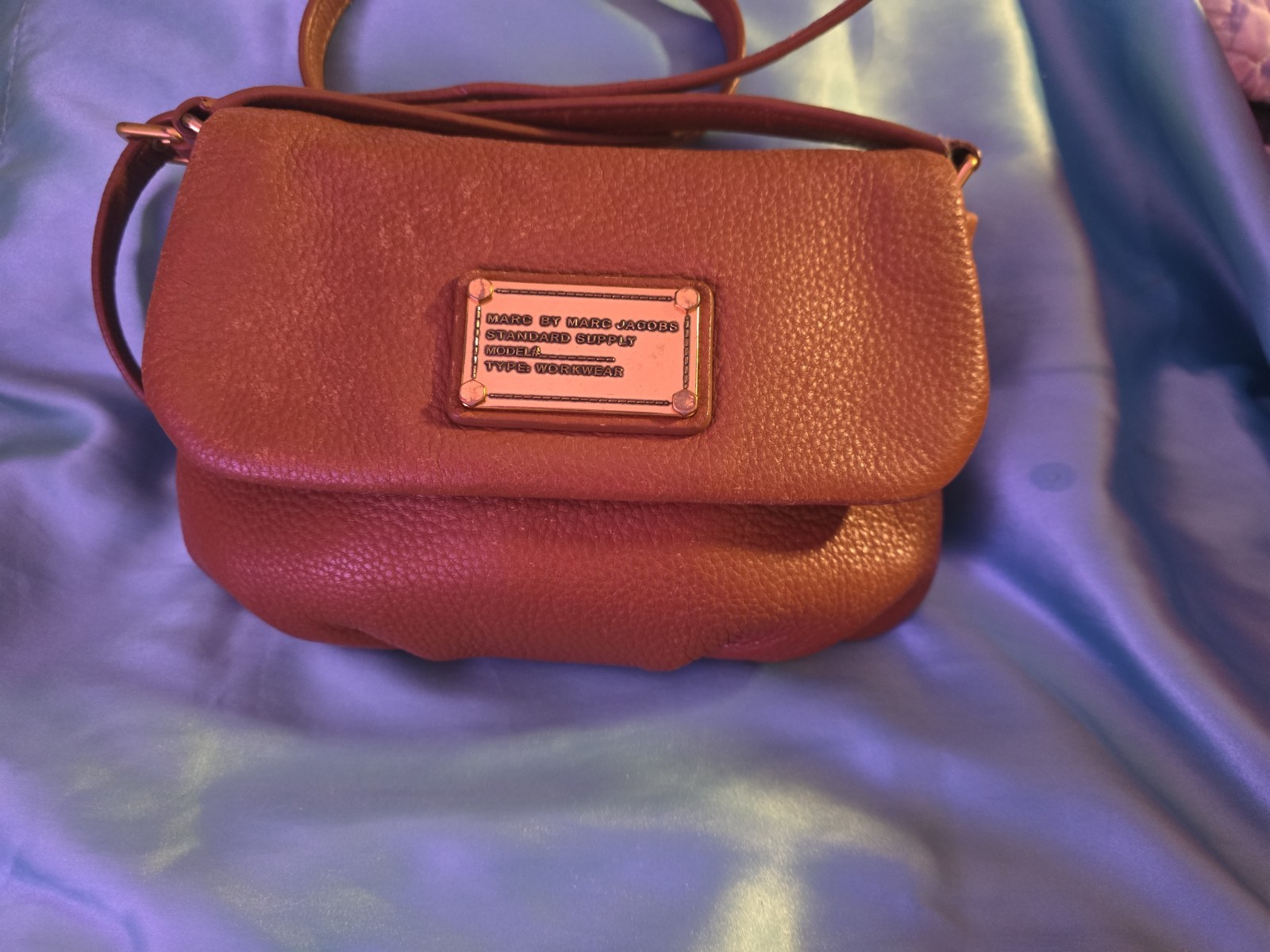 The Marc Jacobs Classic Q Mini Natasha crossbody bag in brown pebble leather