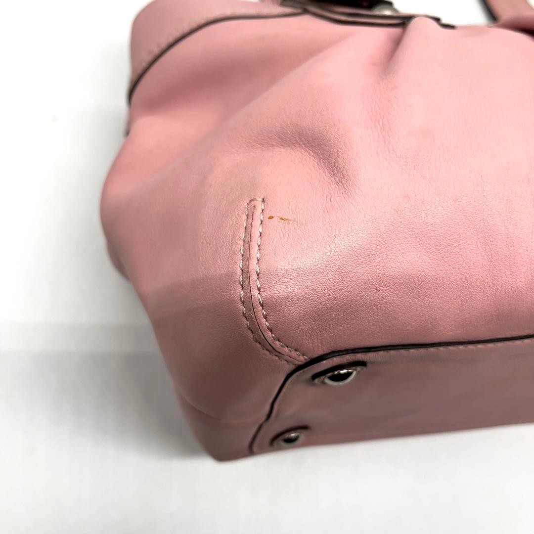 COACH Soho Pink Leather Tote Bag 34cm x 21cm x 12cm, Light Pink, DurableeBay T