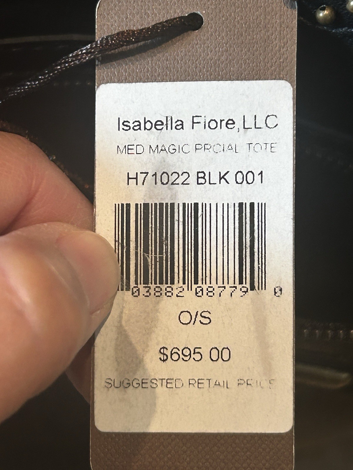 Isabella Fiore Black Leather Studded Shoulder Bag