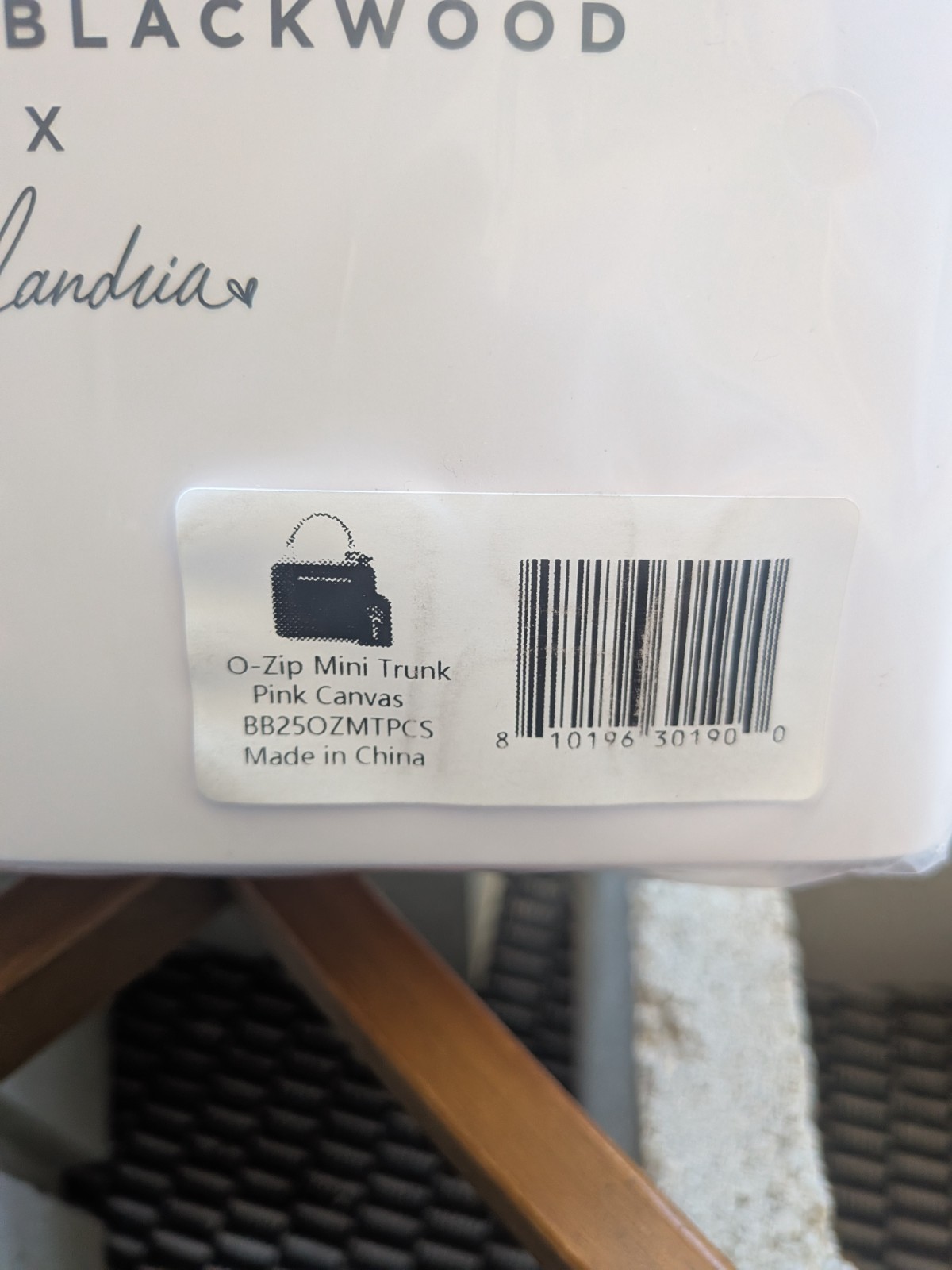 Brandon Blackwood Olandria O-Zip Mini Trunk Pink Canvas Collab IN HAND SHIPS NOW