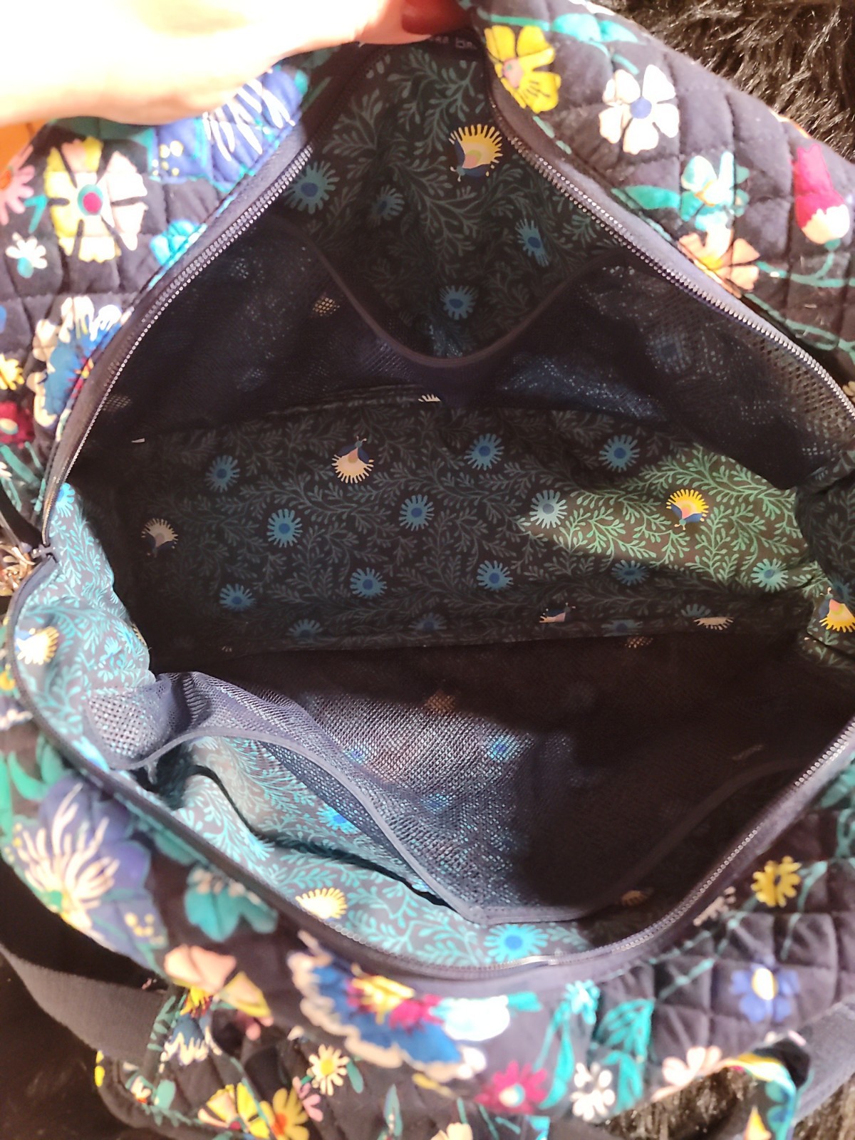 Vera Bradley Iconic Compact Weekender Travel Bag/Moonlight Garden Floral