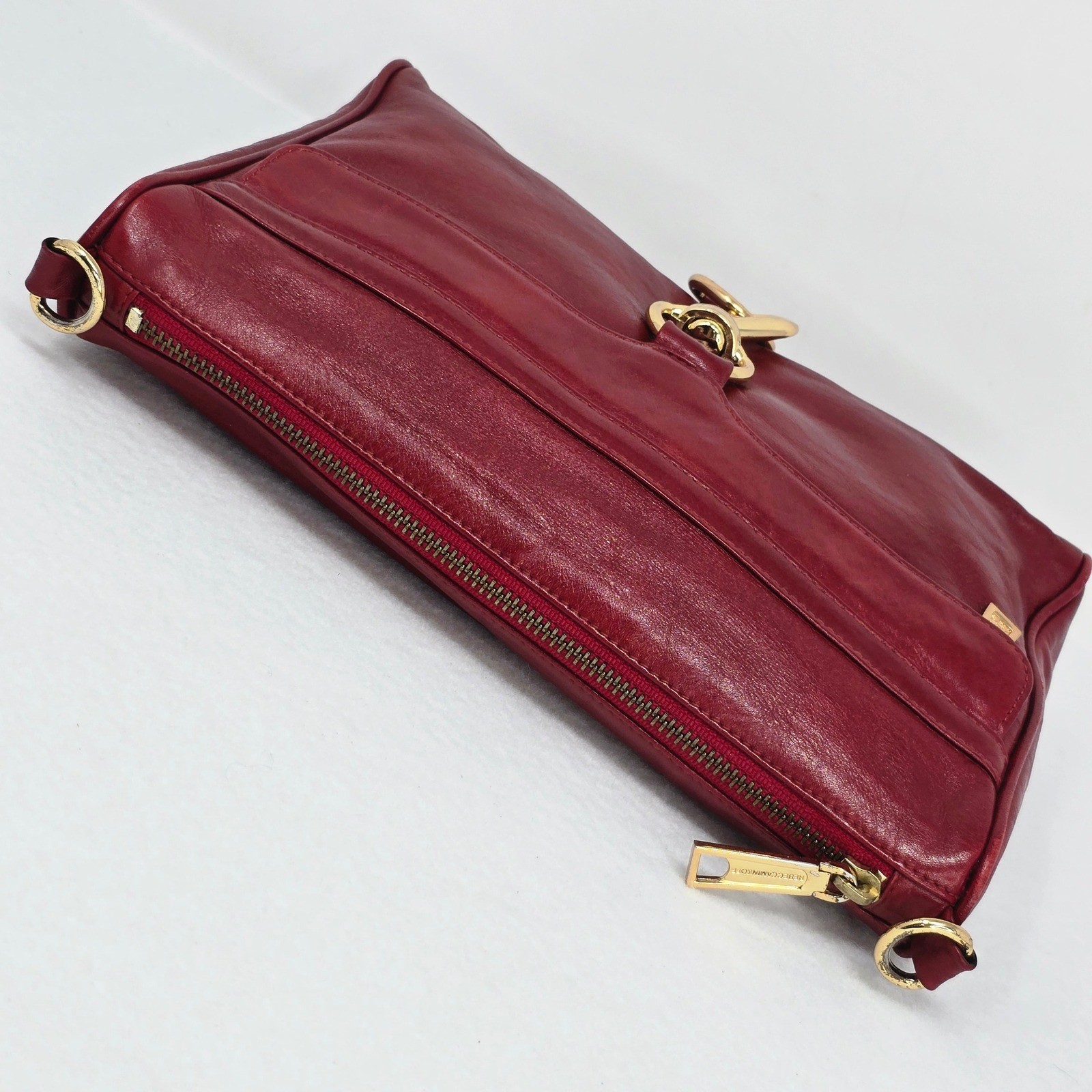 Rebecca Minkoff MAC Crossbody Red Leather Convertible Bag Purse Handbag Chain