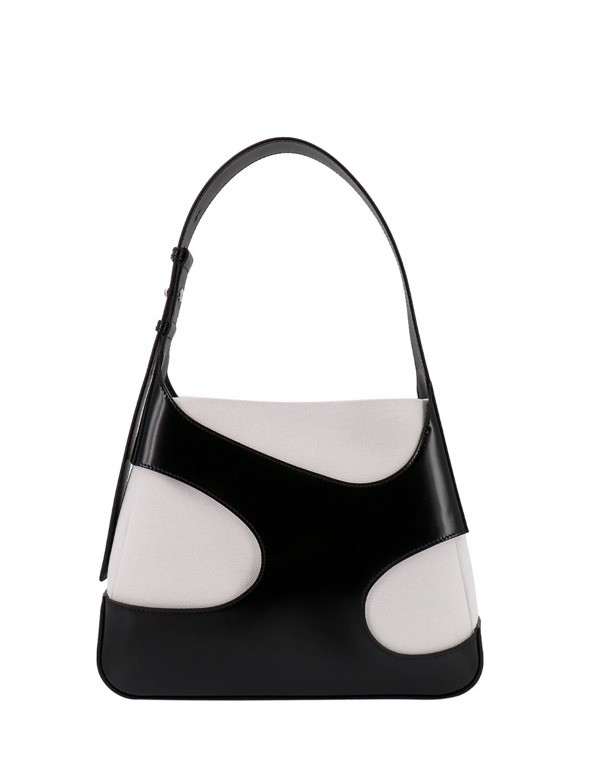 NWT Ferragamo Cut Out Black Nero/Optic White Shoulder Bag & Dust Bag MSRP $2,200