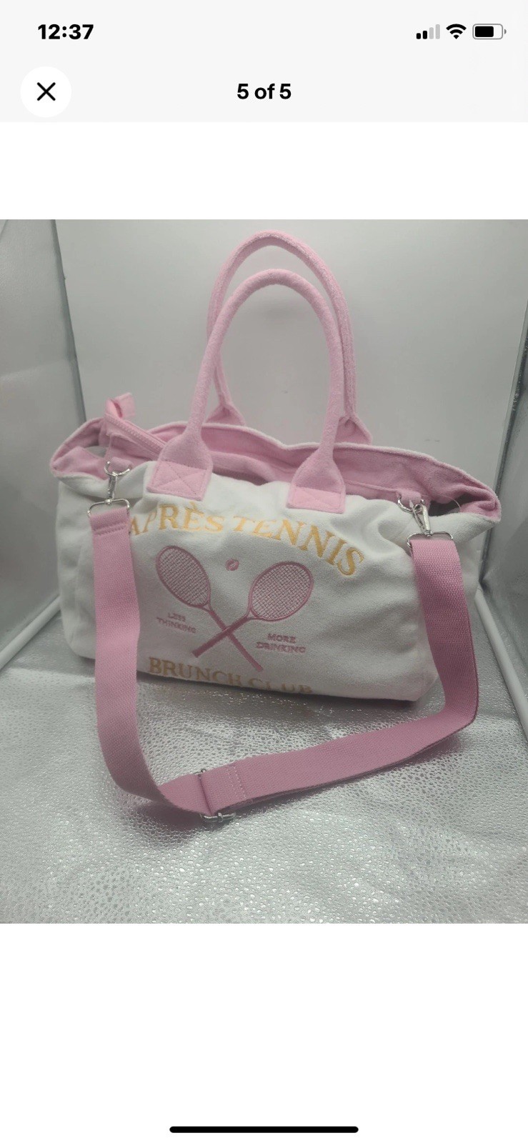 WILDFOX NWT Apres Tennis Brunch Club Terry Duffle Bag