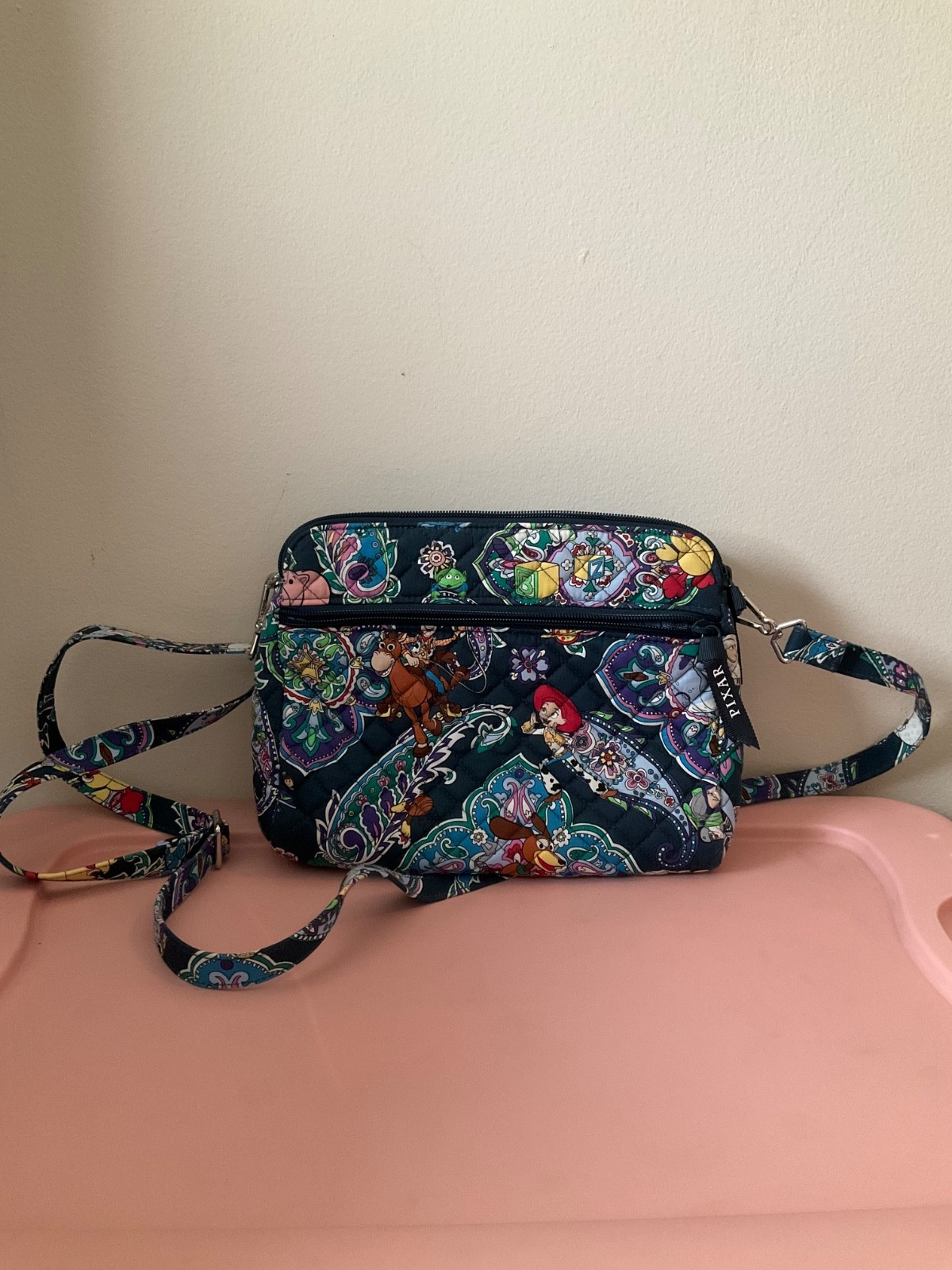 Vera Bradley Disney Toy Story Andy’s Room Triple Compartment Crossbody Purse Bag